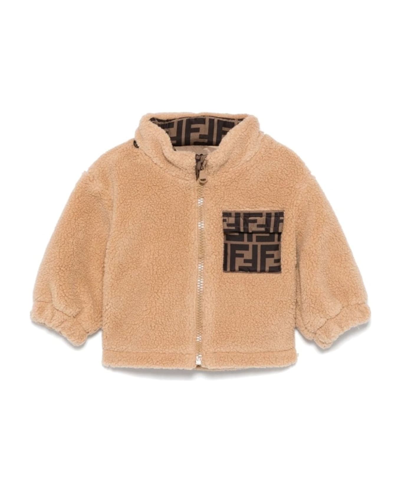 Fendi Kids Jackets Beige - Beige