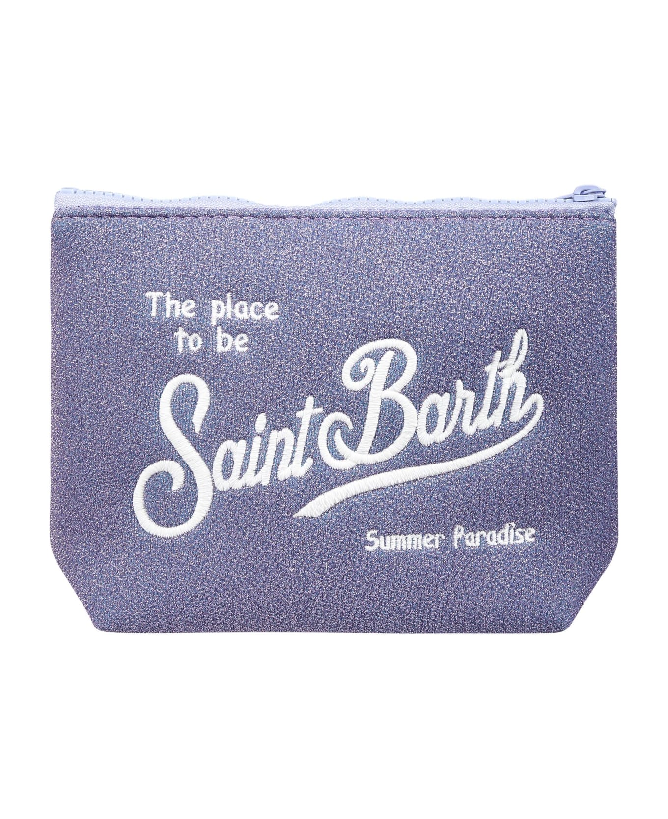 MC2 Saint Barth Purple Clutch Bag For Girl With Logo - Violet