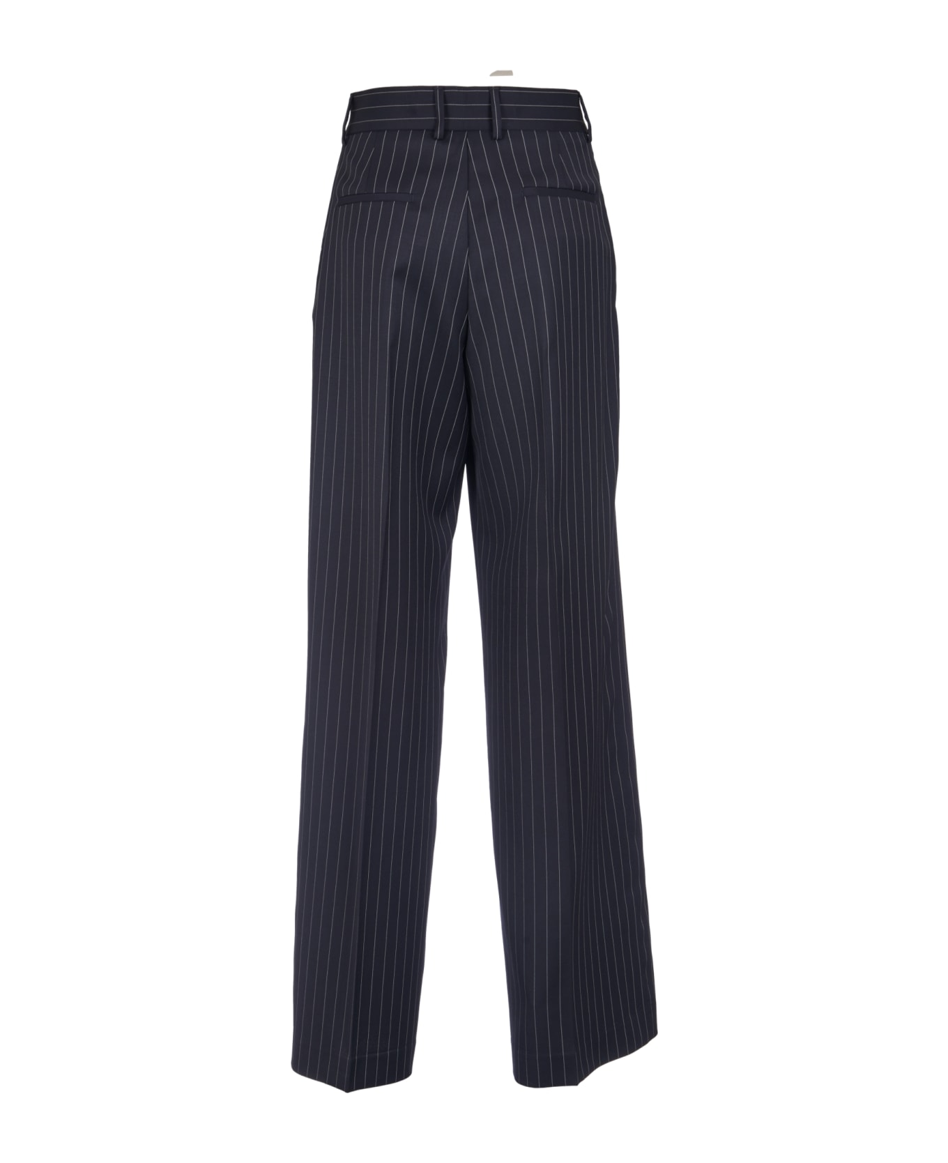 MSGM Pinstripe Trousers - Navy ボトムス