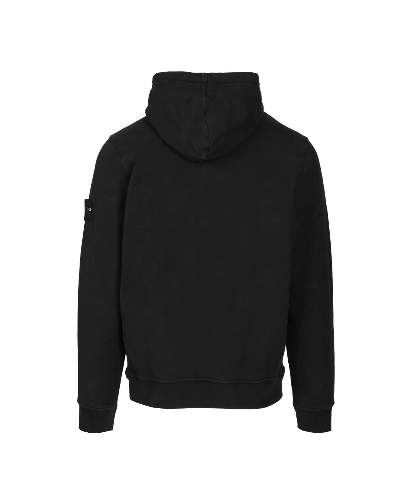 Stone Island Organic Cotton Hoodie - BLACK