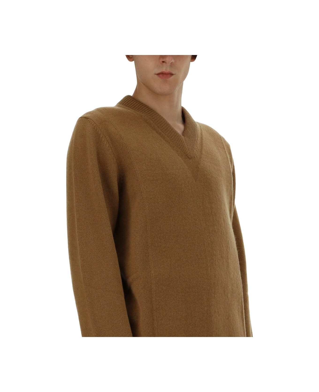 Jil Sander V-neck Sweater - BEIGE