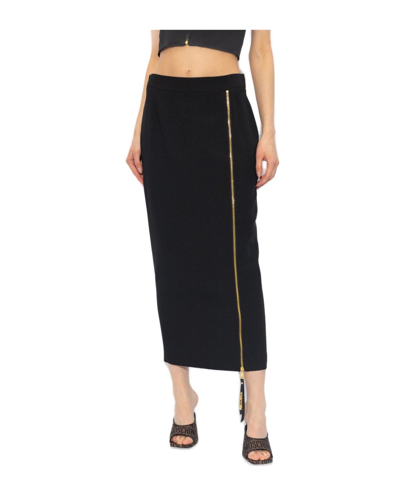 Moschino Zip-detailed Skirt - BLACK スカート