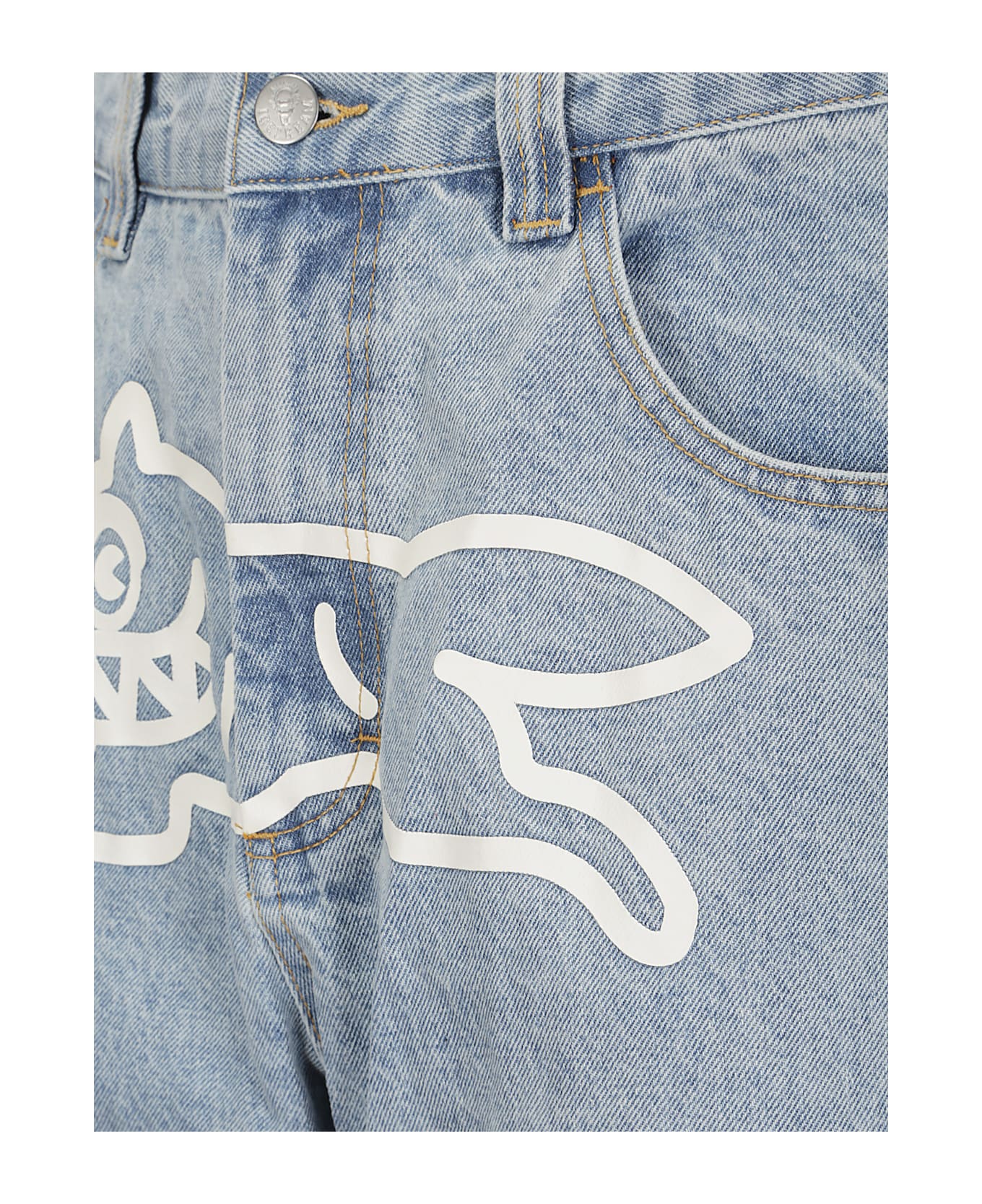 Icecream Running Dog Double Scoop Denim Pant - HEAVY WASH BLUE