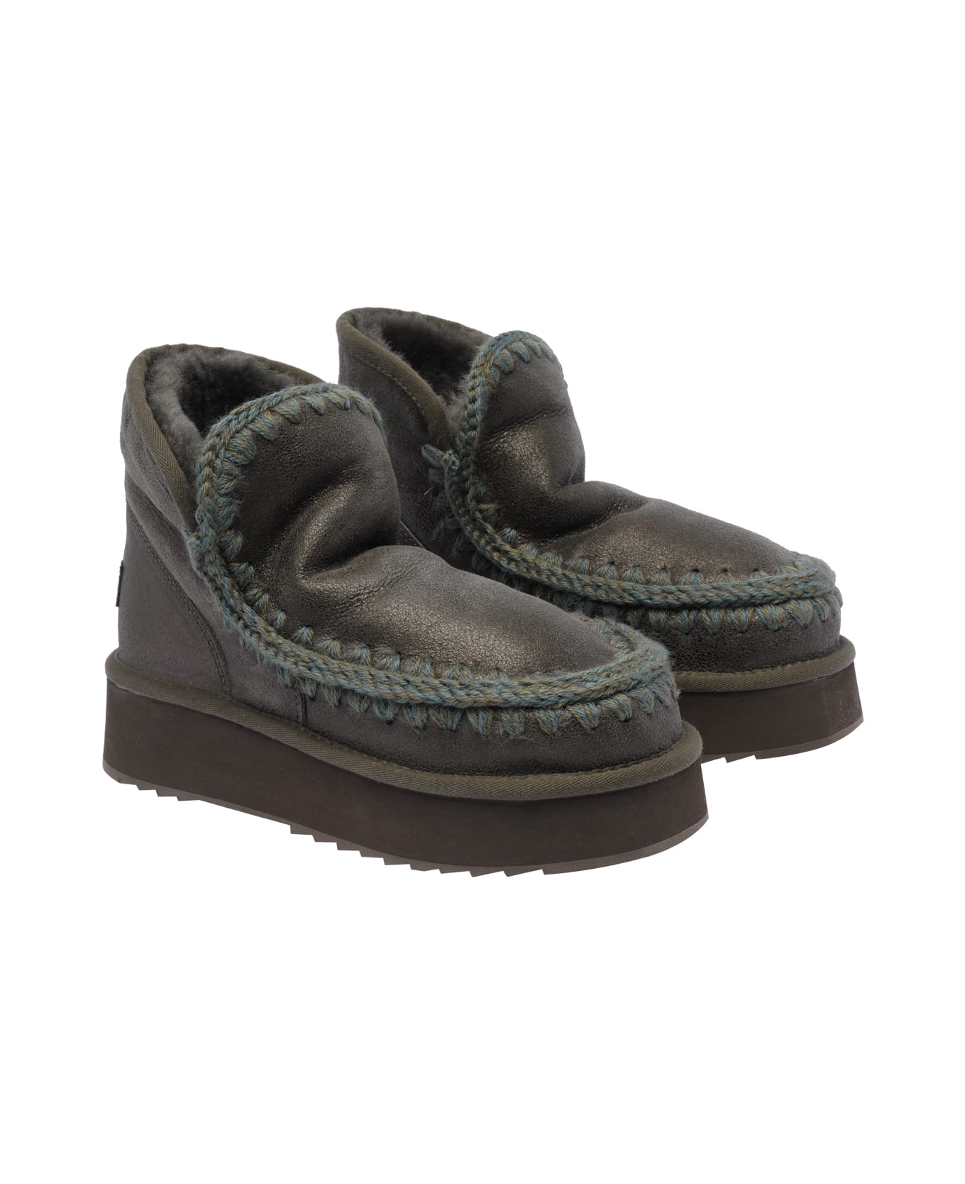 Mou Mini Eskimo Paltform Booties - Grey