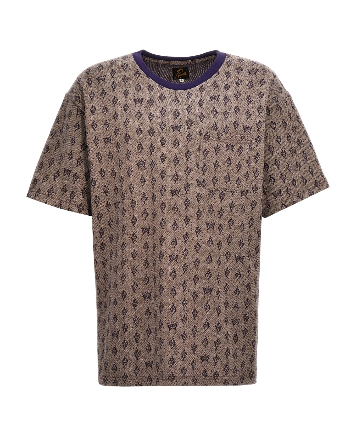 Needles Jacquard Patterned T-shirt - Purple