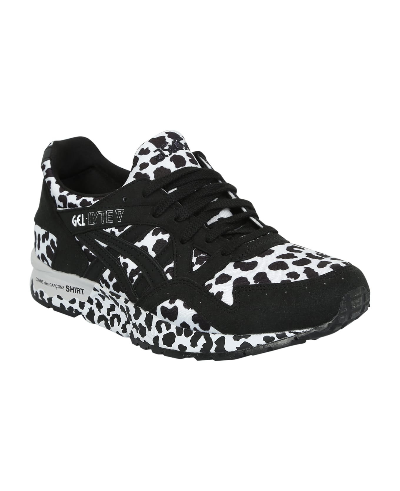 Comme des Garçons Shirt Leopard Print Asics Gel Lyte Sneakers - Black