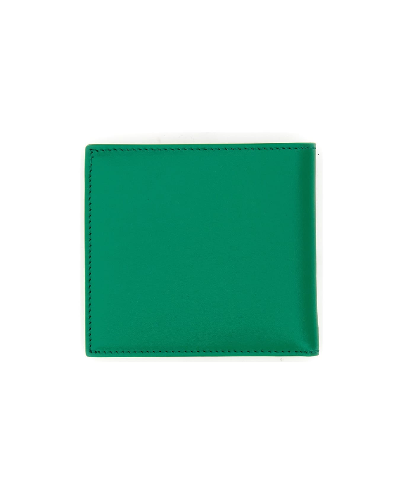 Alexander McQueen Leather Wallet With Logo - GREEN