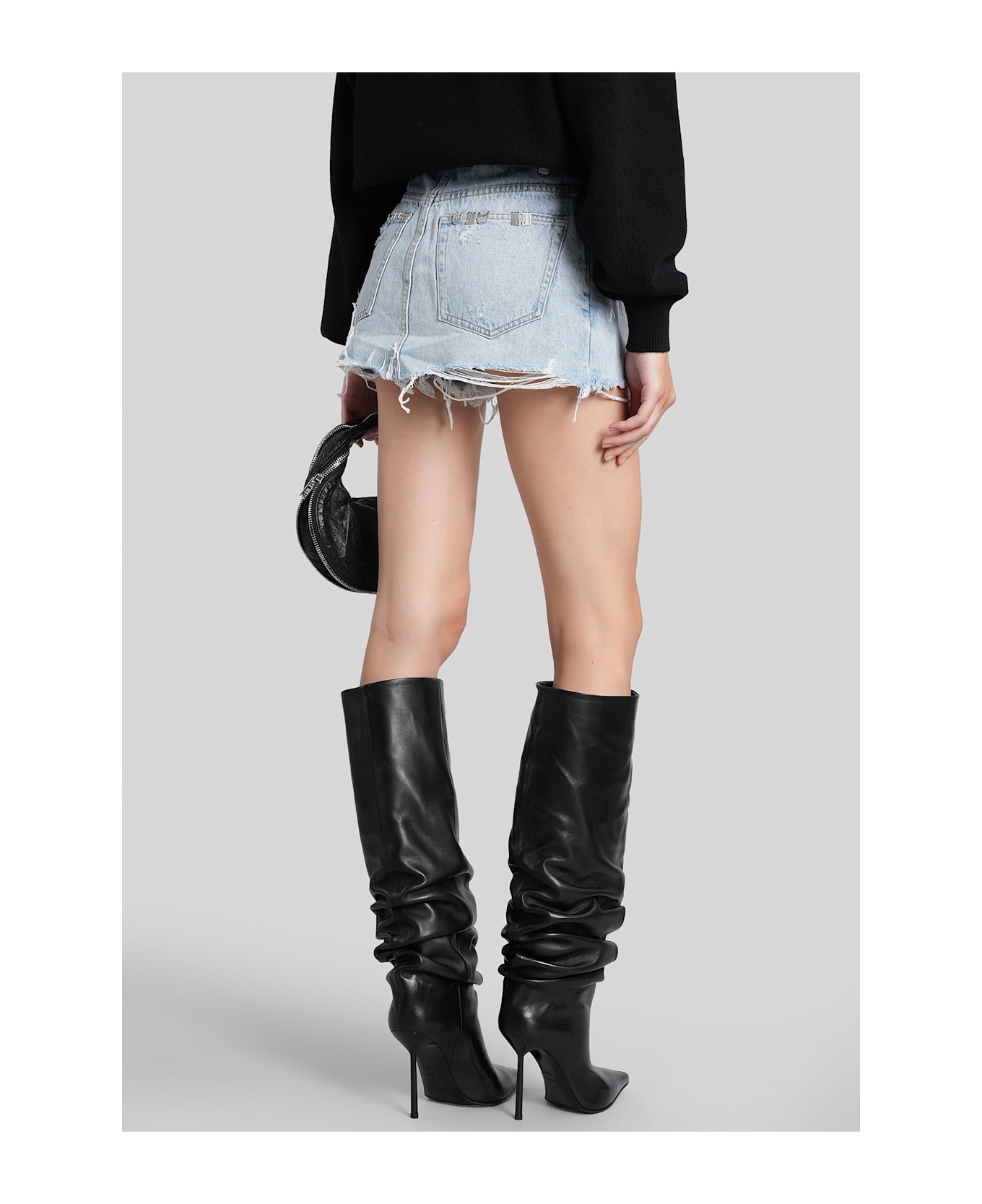 Alexander Wang Shorts In Blue Cotton - blue