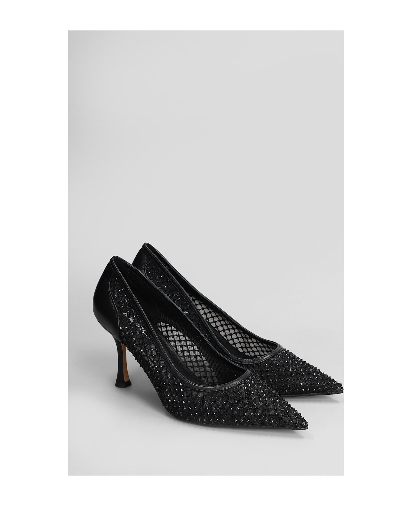 Lola Cruz Gilda Pump 80 Pumps In Black Leather - black