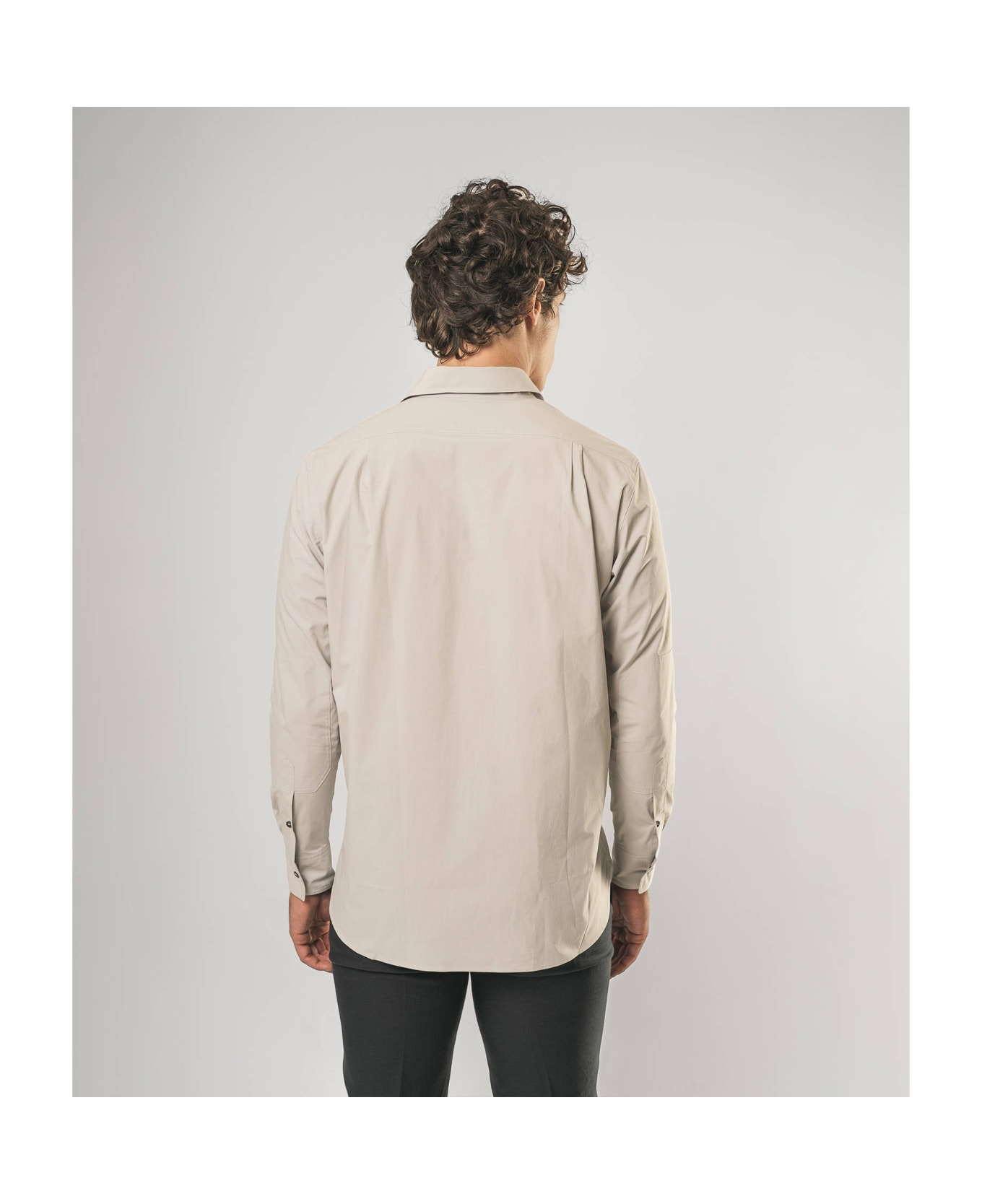 Larusmiani Military Cotton Shirt Shirt - LightGray