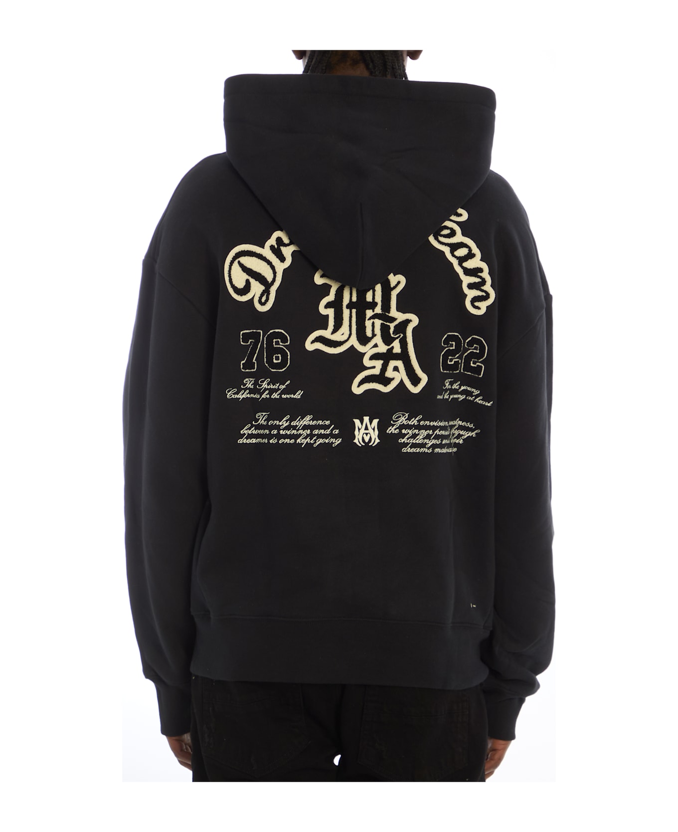 AMIRI Dream Team Oversized Hoodie - BLACK