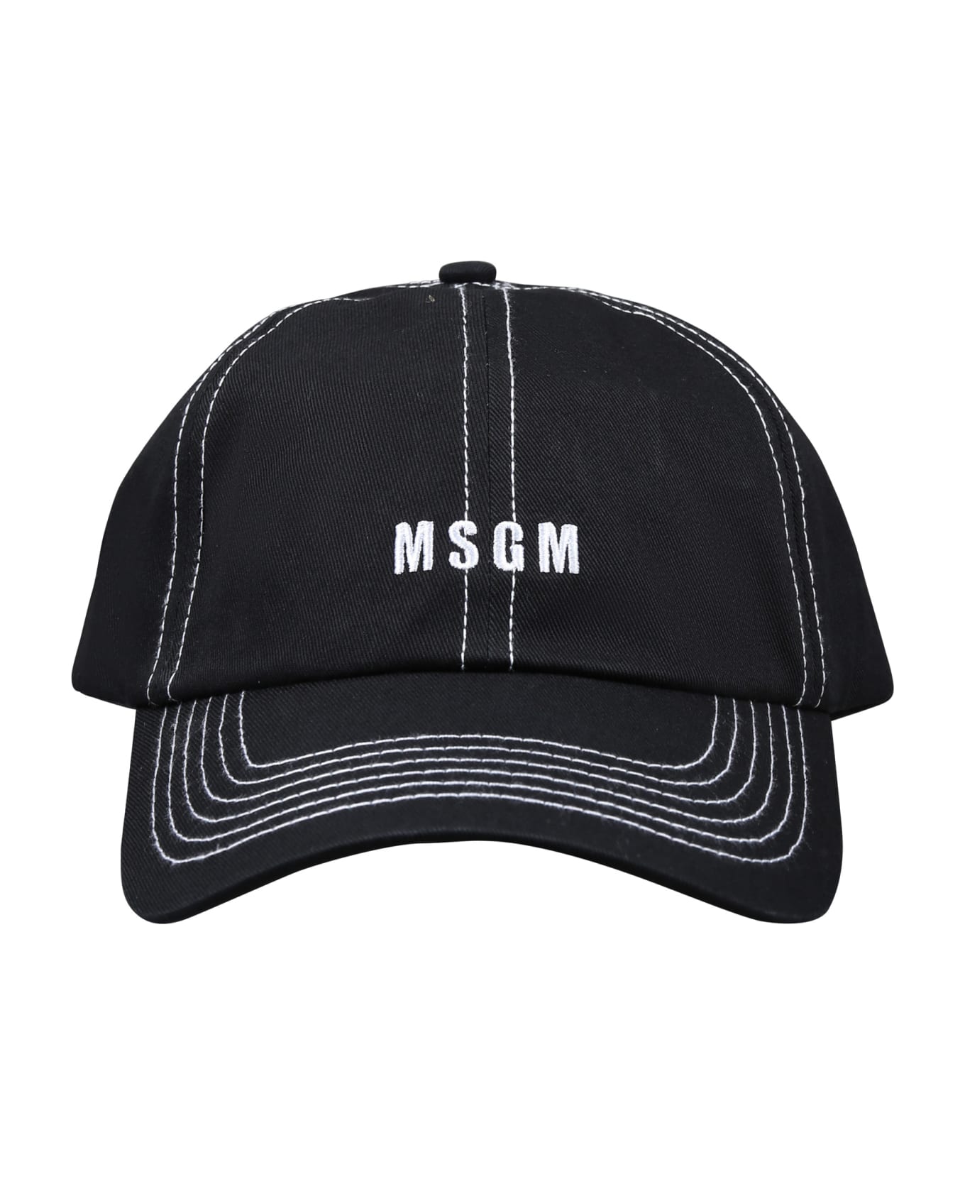 MSGM Black Hat With Visor For Boy - Nero