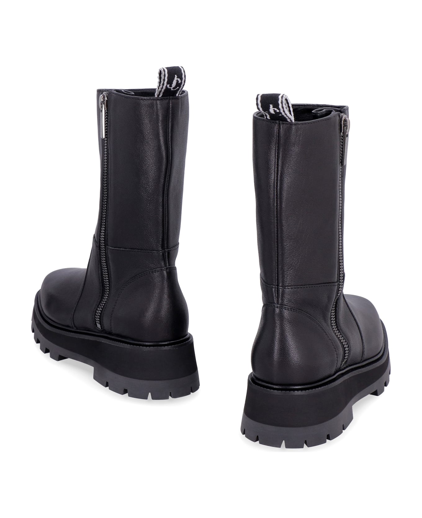 Jimmy Choo Bayu Flat Leather Boots - Black ブーツ