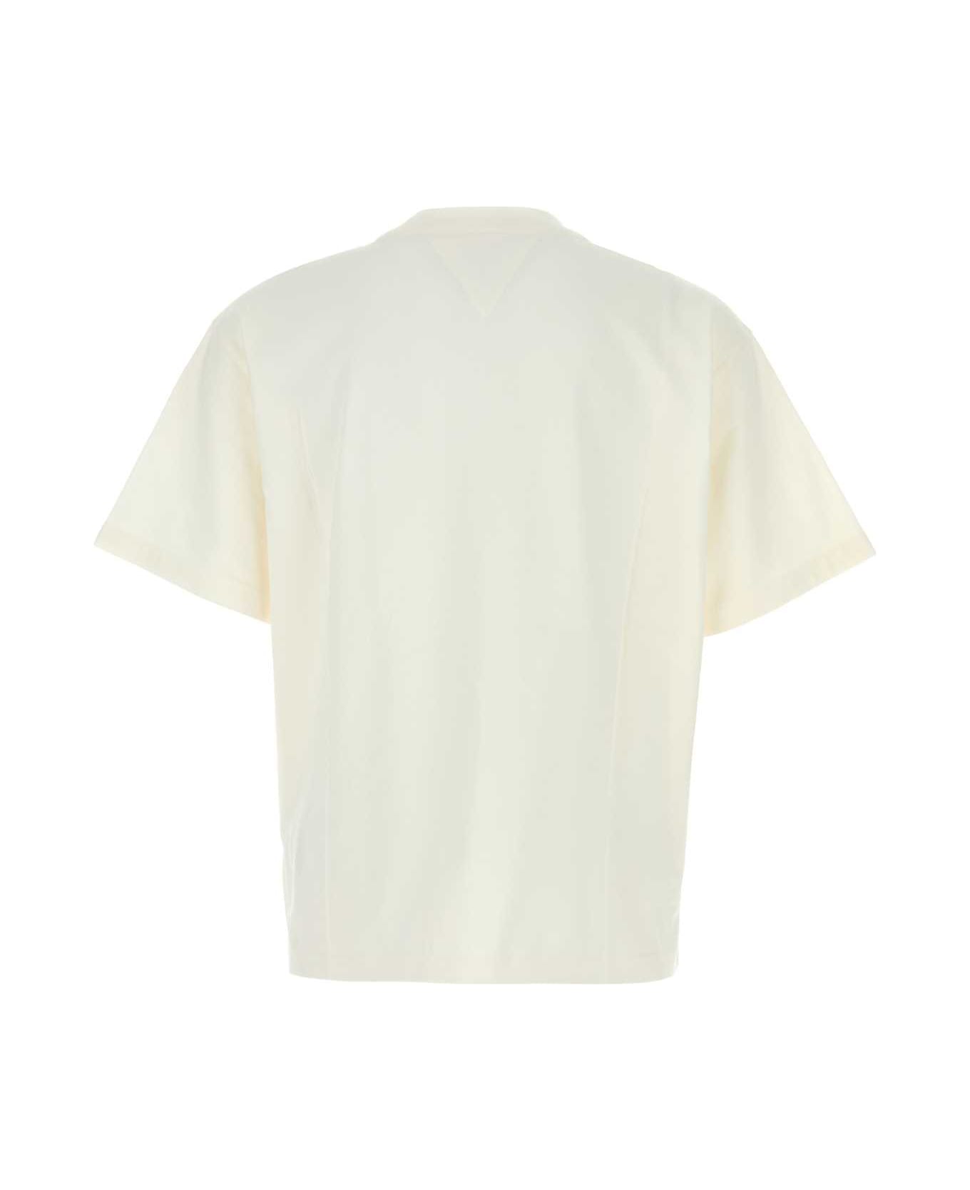 Bottega Veneta White Cotton T-shirt - CHALK