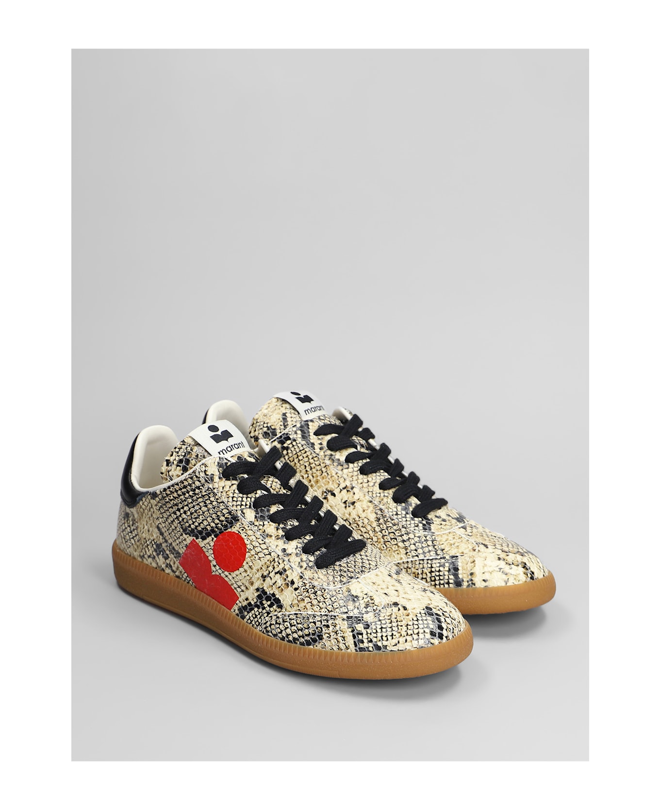 Isabel Marant Kaycee Sneakers In Beige Leather - beige