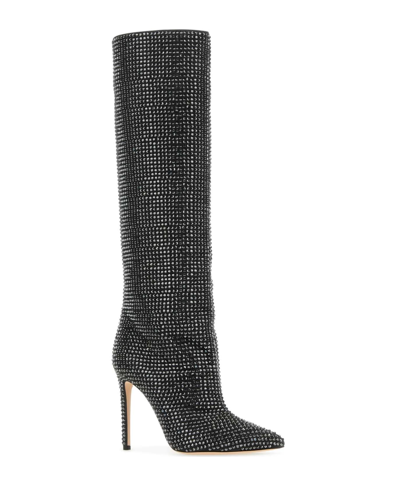 Paris Texas Embellished Suede Holly Boots - ANTHRAROCKDIAM