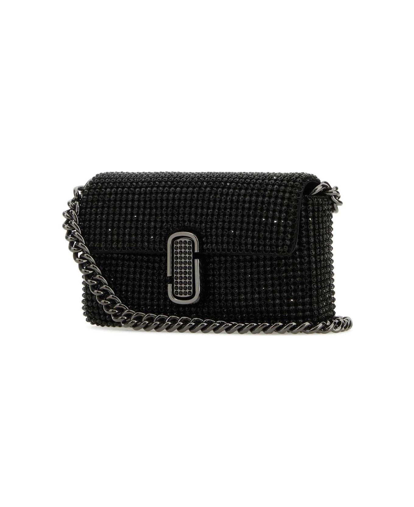Marc Jacobs Embellished The Mini Soft Shoulder Bag - Black