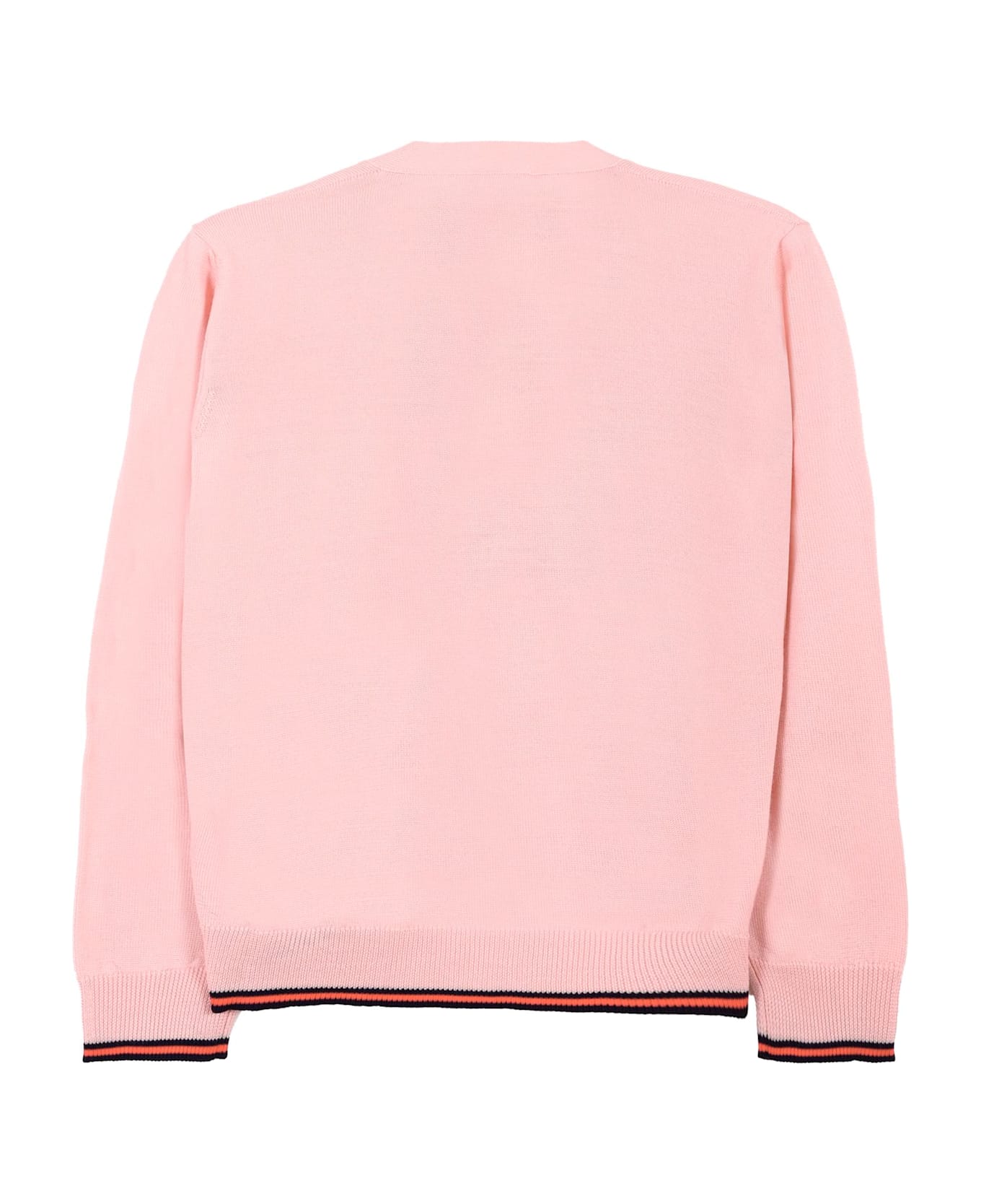 Gucci Pink Cardigan For Girl With Web Detail - Pink