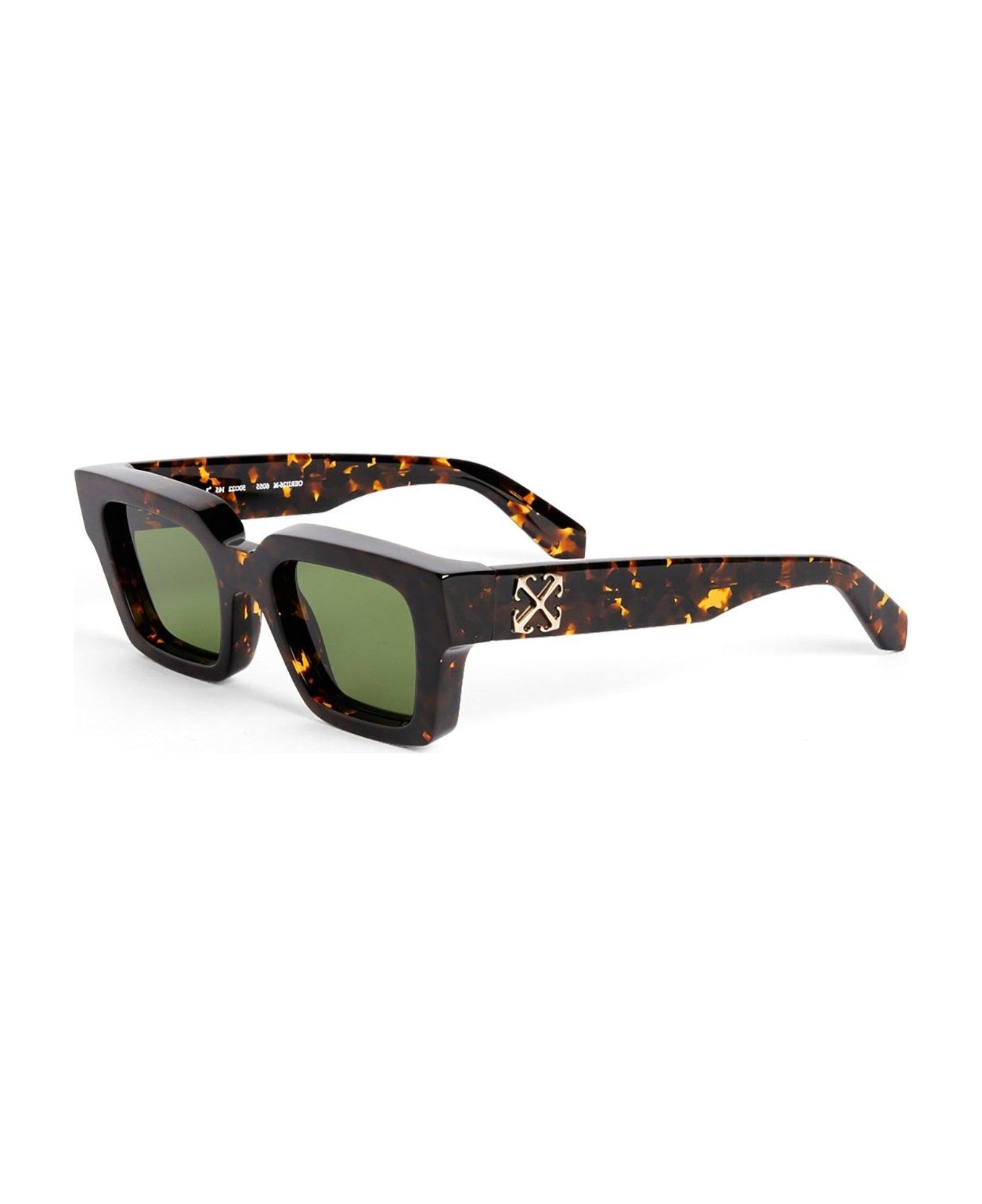 Off-White Square Frame Sunglasses - 6055 havana   green
