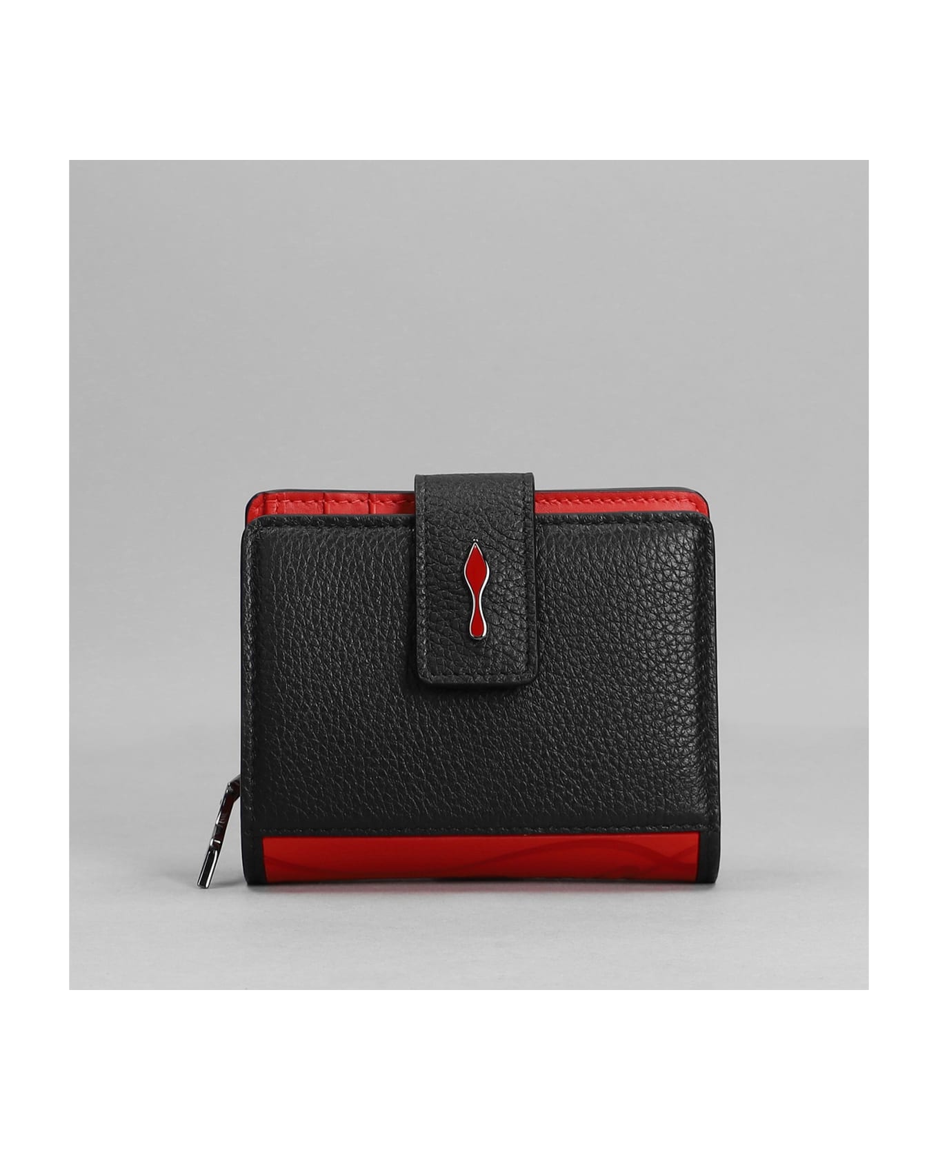 Christian Louboutin Wallet In Black Leather - black