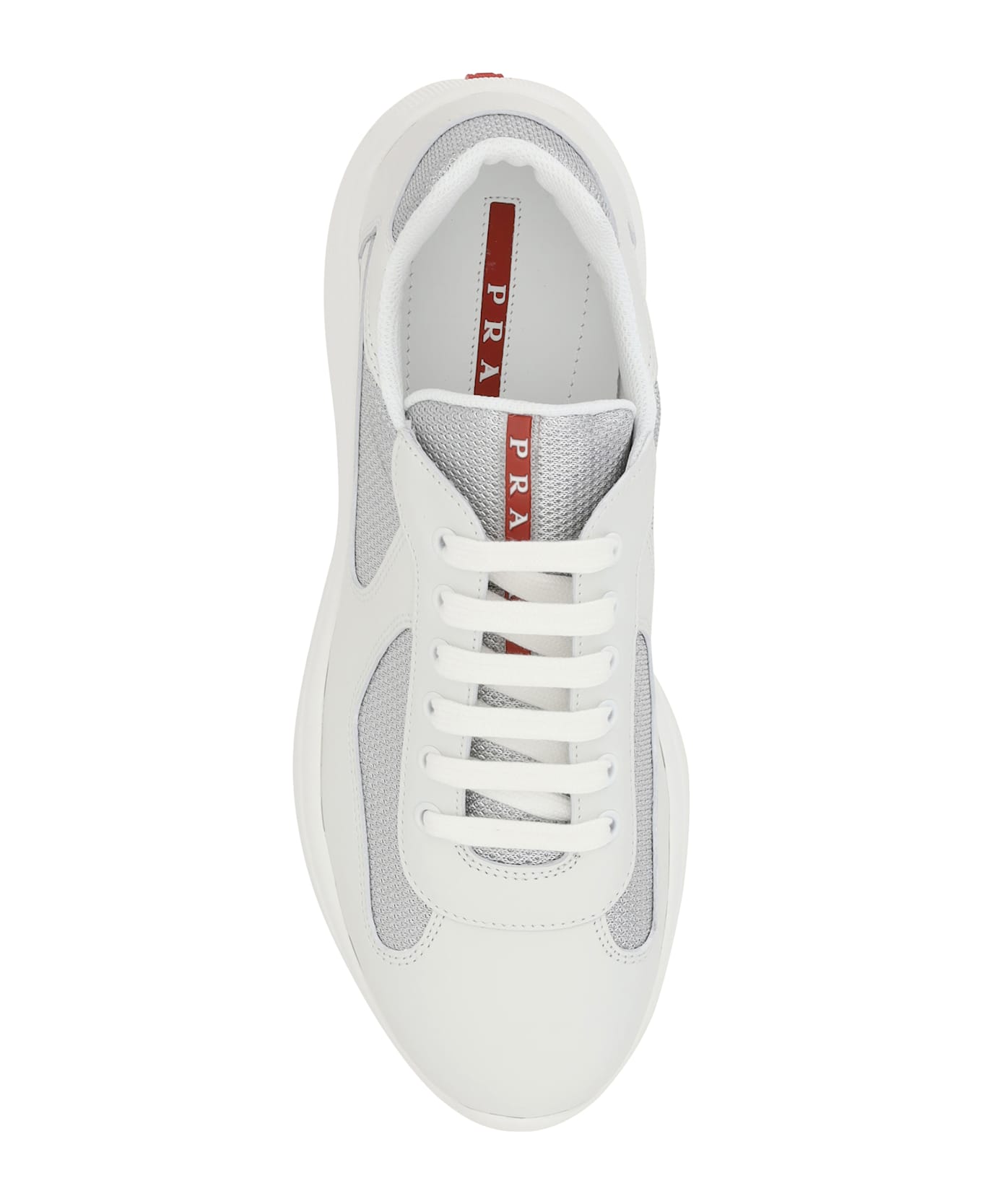 Prada America's Sneakers - Bianco+argento