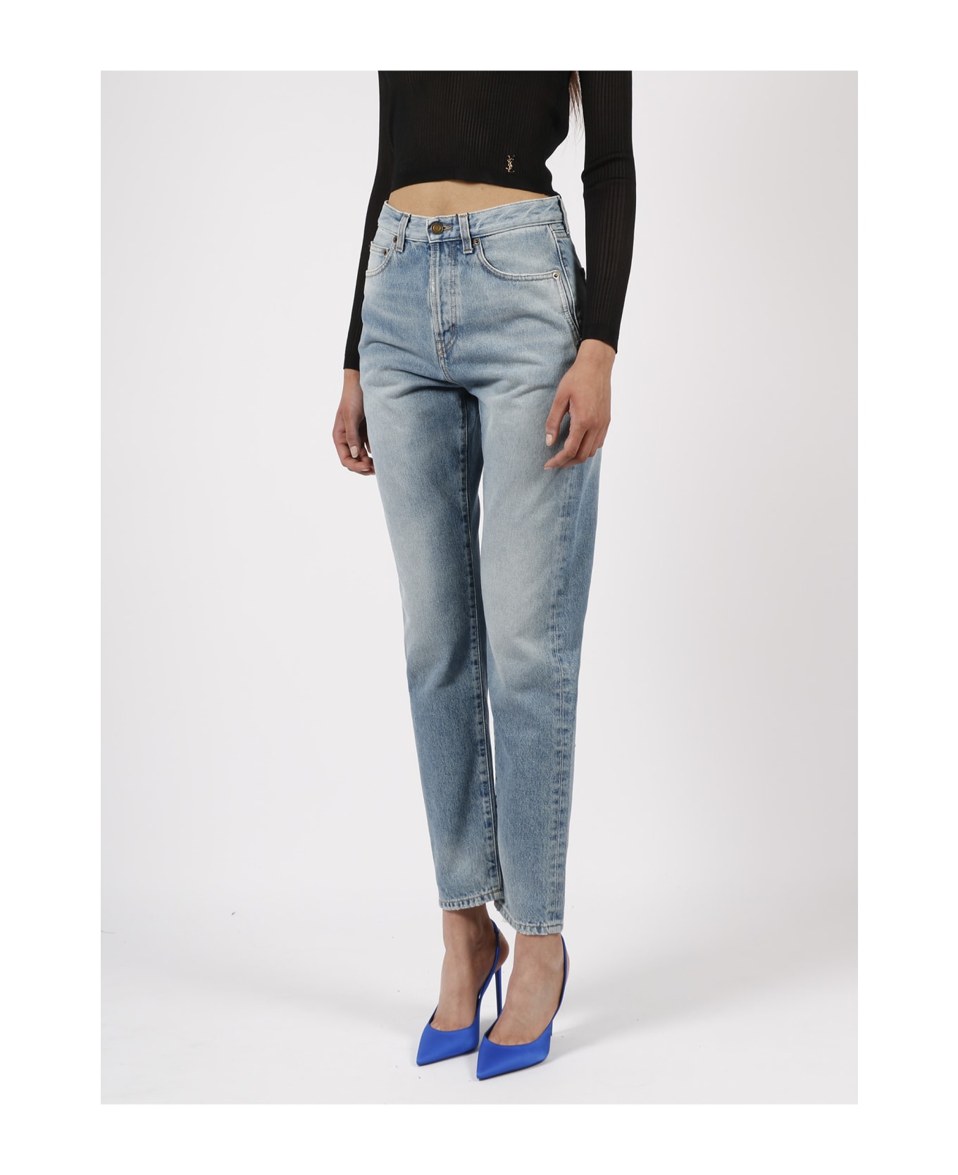 Saint Laurent 5-pocket Slim Jeans - Blue
