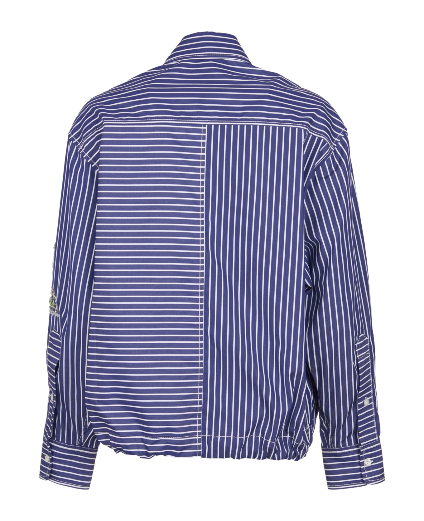 Des Phemmes Stripe Embroidered Shirt - Dark Blue