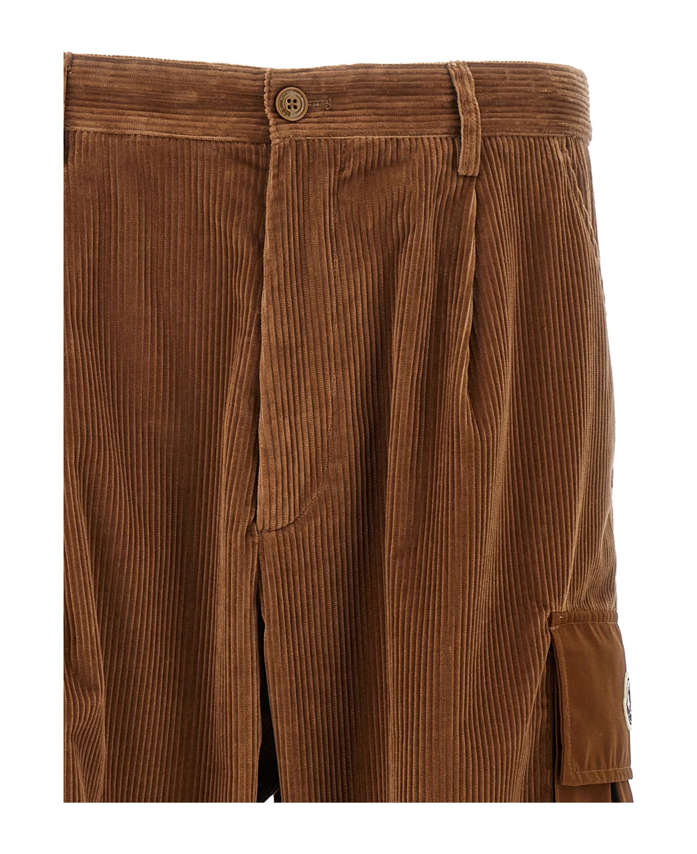 Moncler Ribbed Velvet Pants - Brown