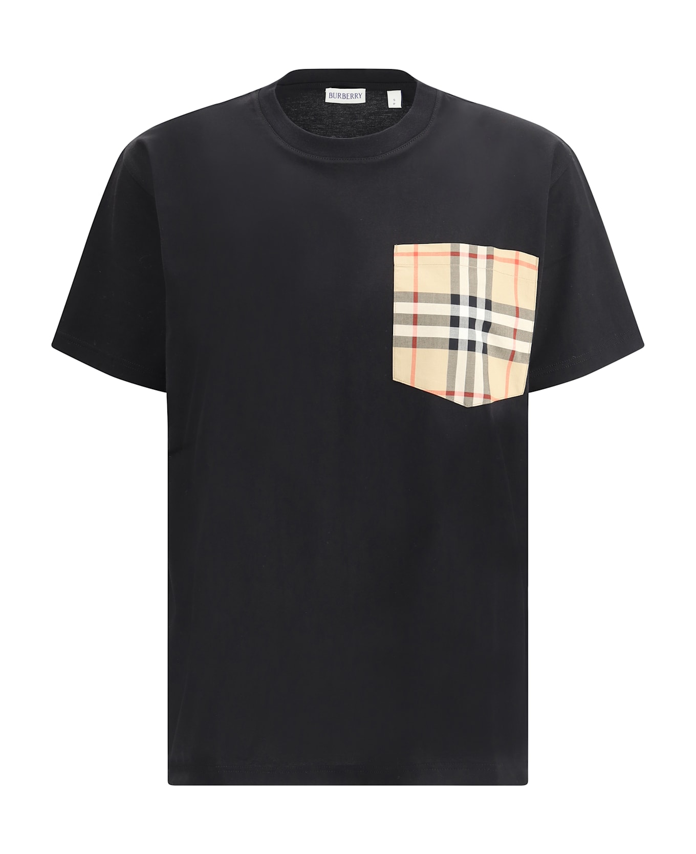 Burberry Archive Check Pocket T-shirt - Black