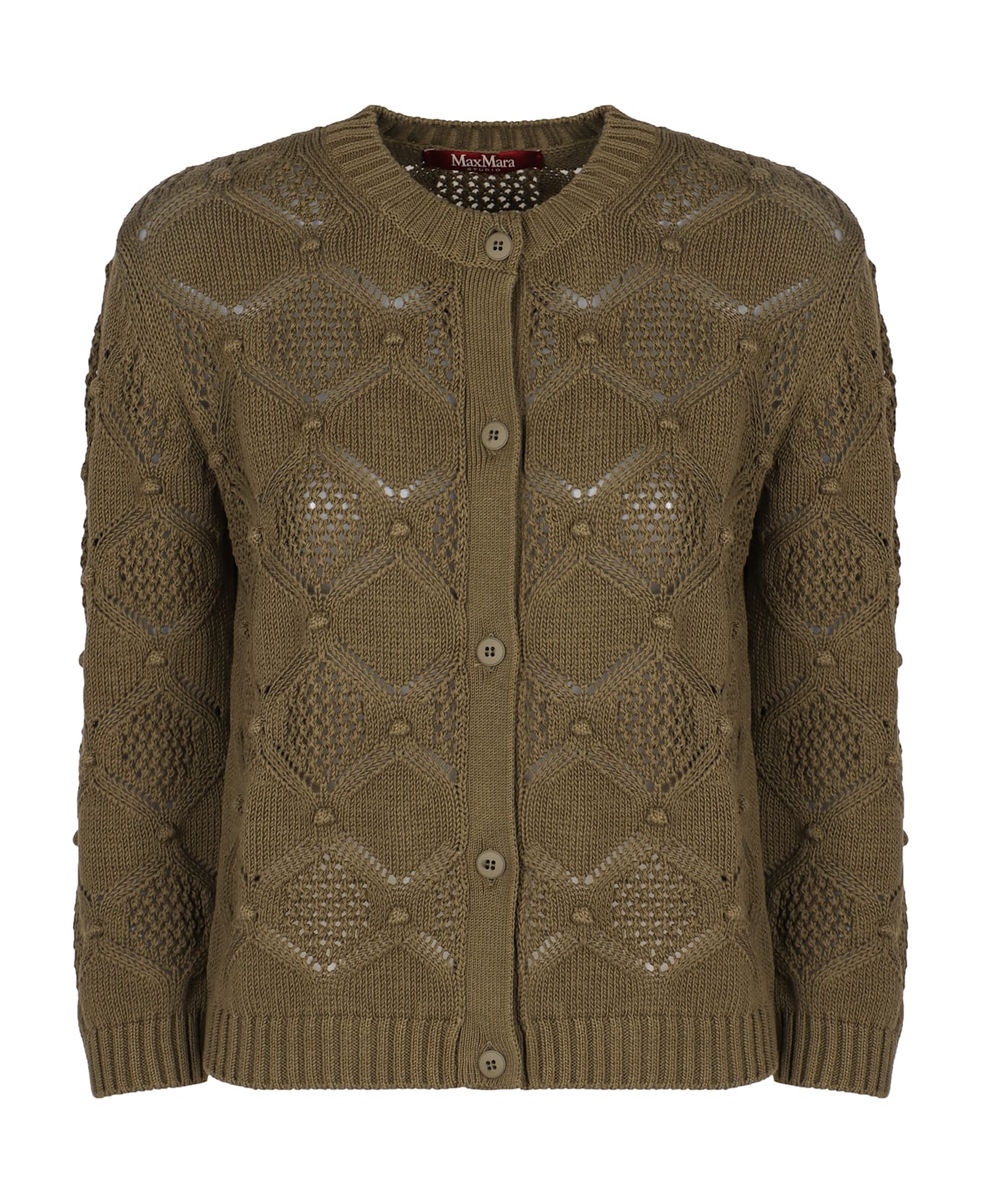 Max Mara Studio Cardigan In Cotton - green カーディガン