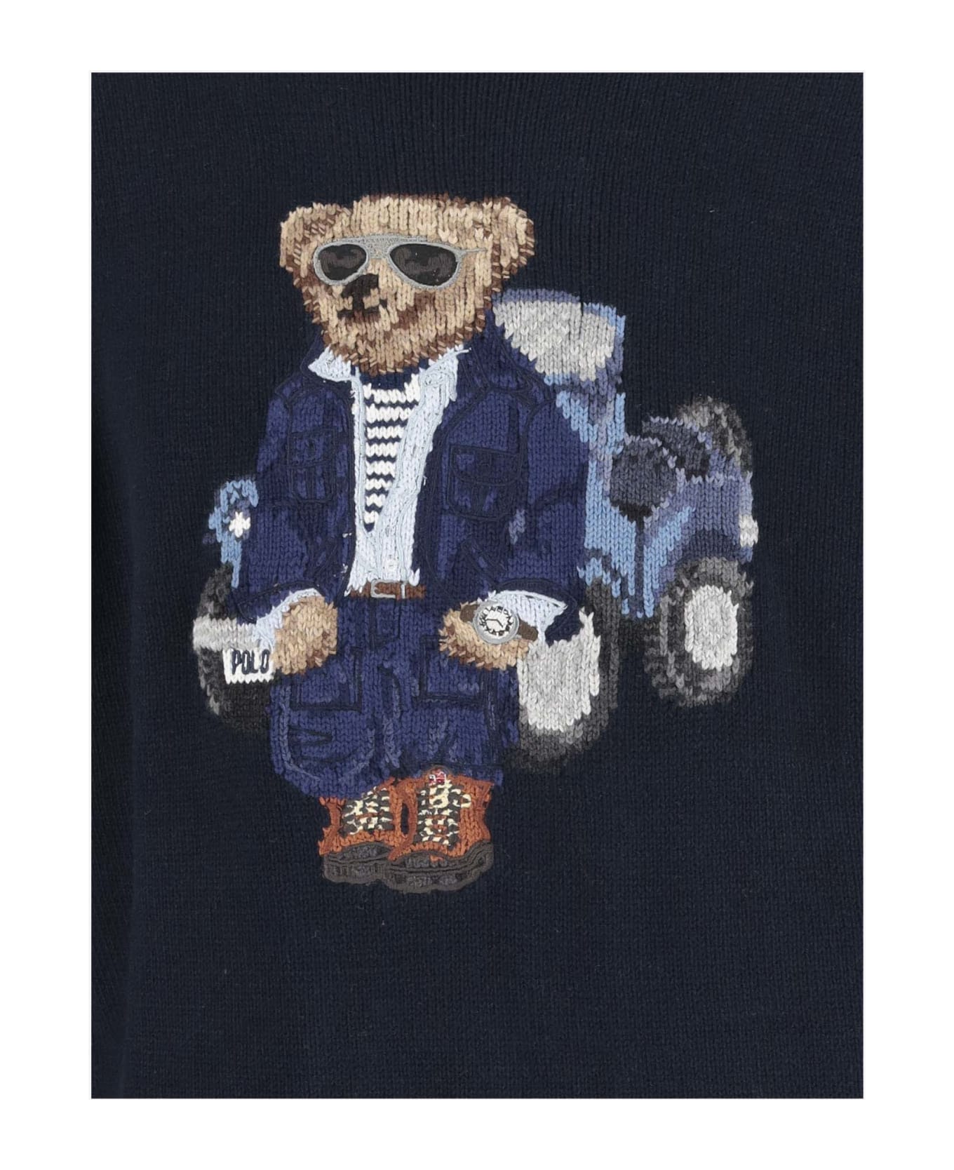 Polo Ralph Lauren Cotton Polo Bear Sweater - Blue