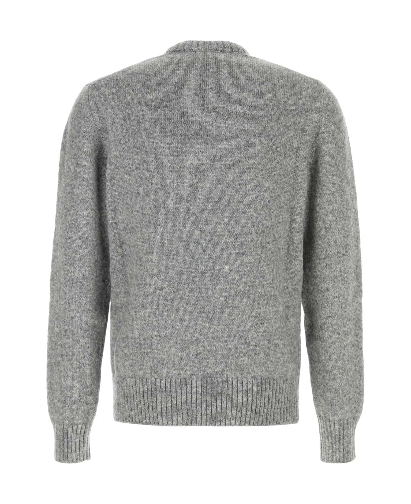 Dolce & Gabbana Melange Grey Nylon Blend Sweater - GRIGIOCHIARO5