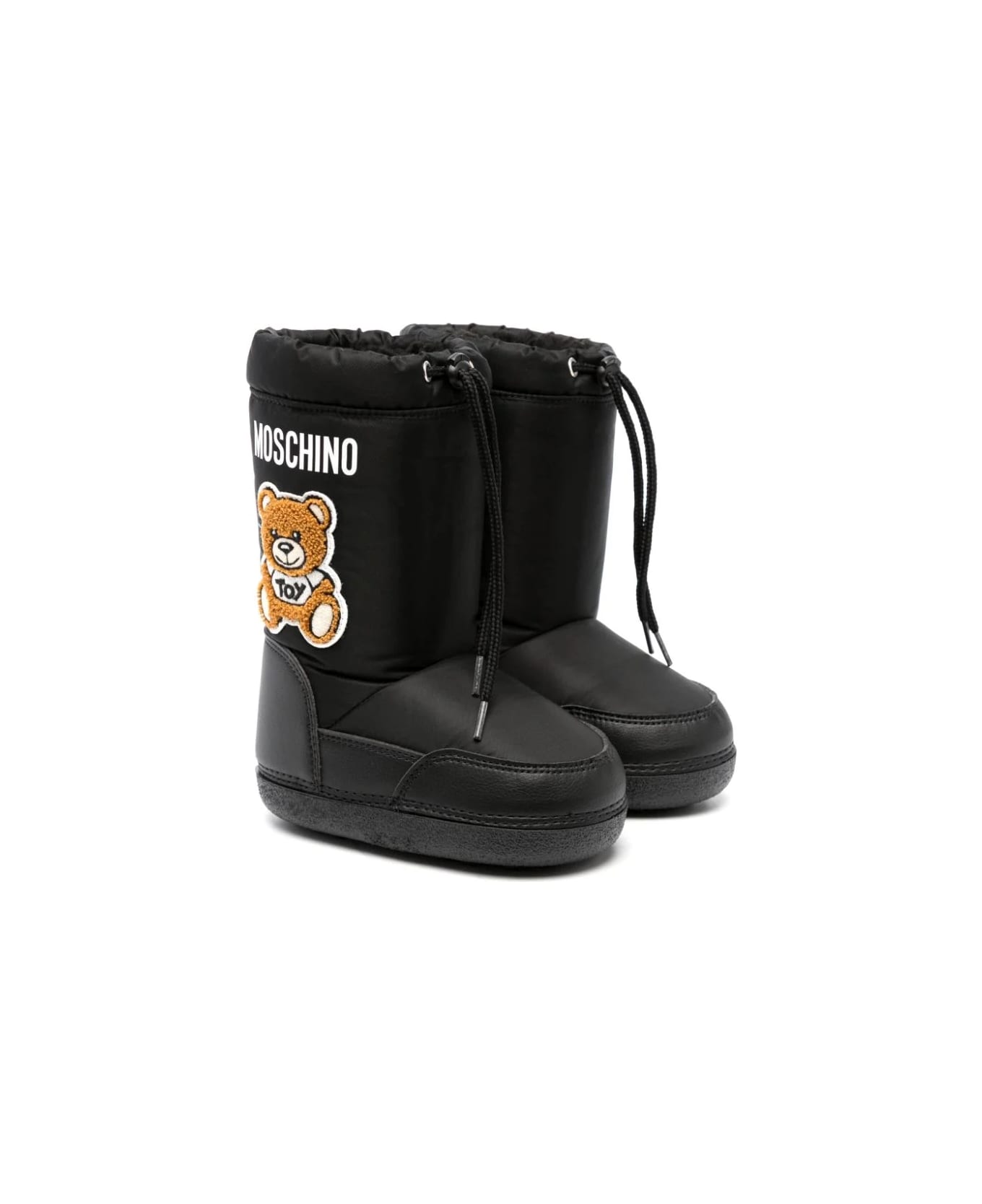 Moschino Teddy Bear Patch Snow Boots - Black