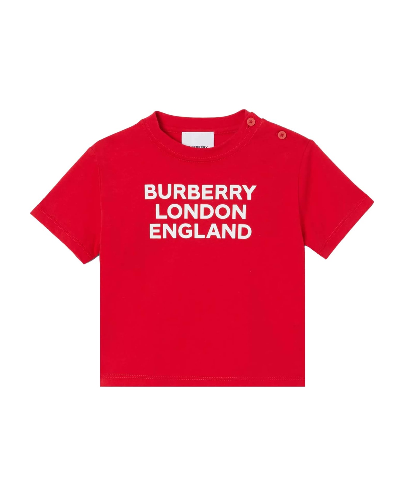 Burberry Cotton T-shirt With Logo - Red