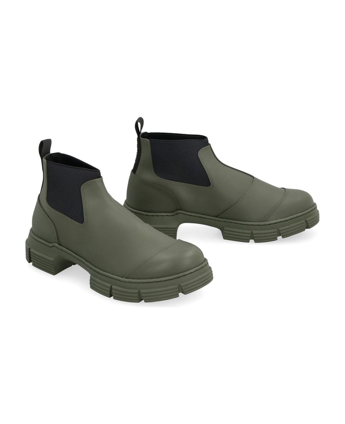 Ganni Crop City Rubber Boots - green ブーツ