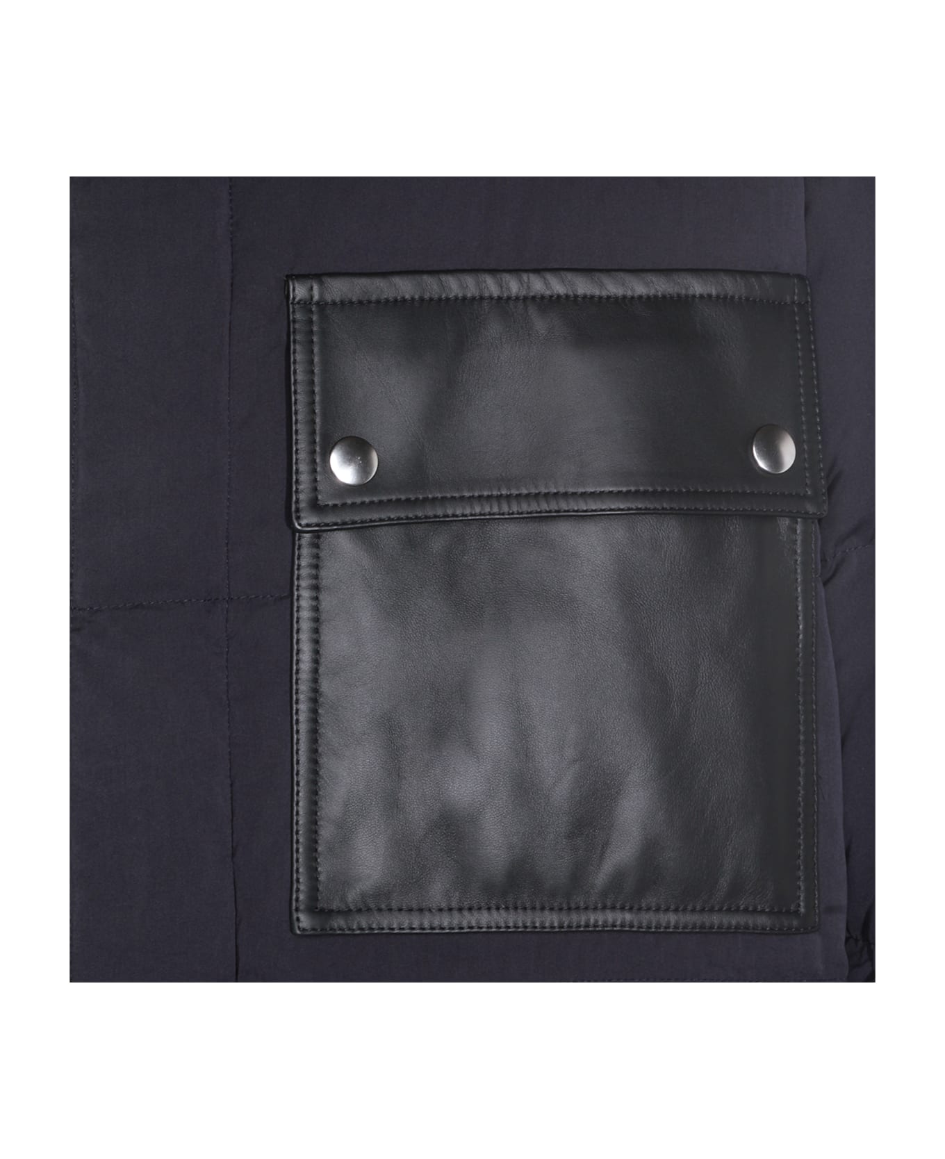 Bottega Veneta Dark Blue Cotton Down Jacket - Blue