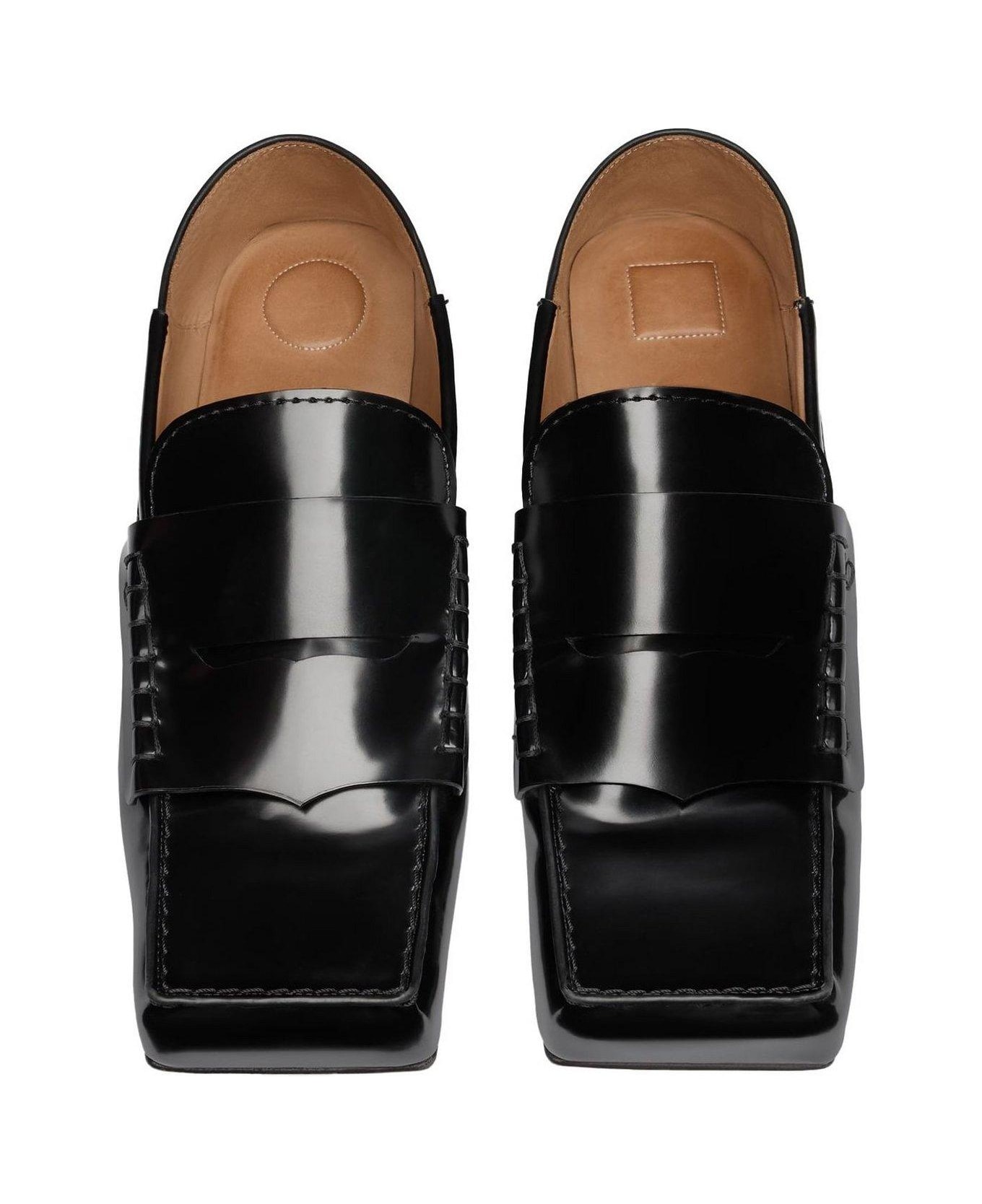 Jacquemus Square-toe Flat Shoes - Black