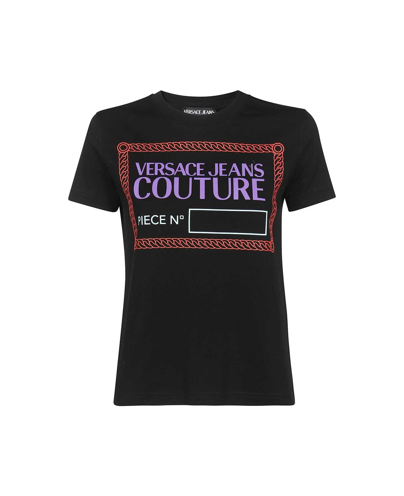 Versace Jeans Couture Logo Cotton T-shirt - black