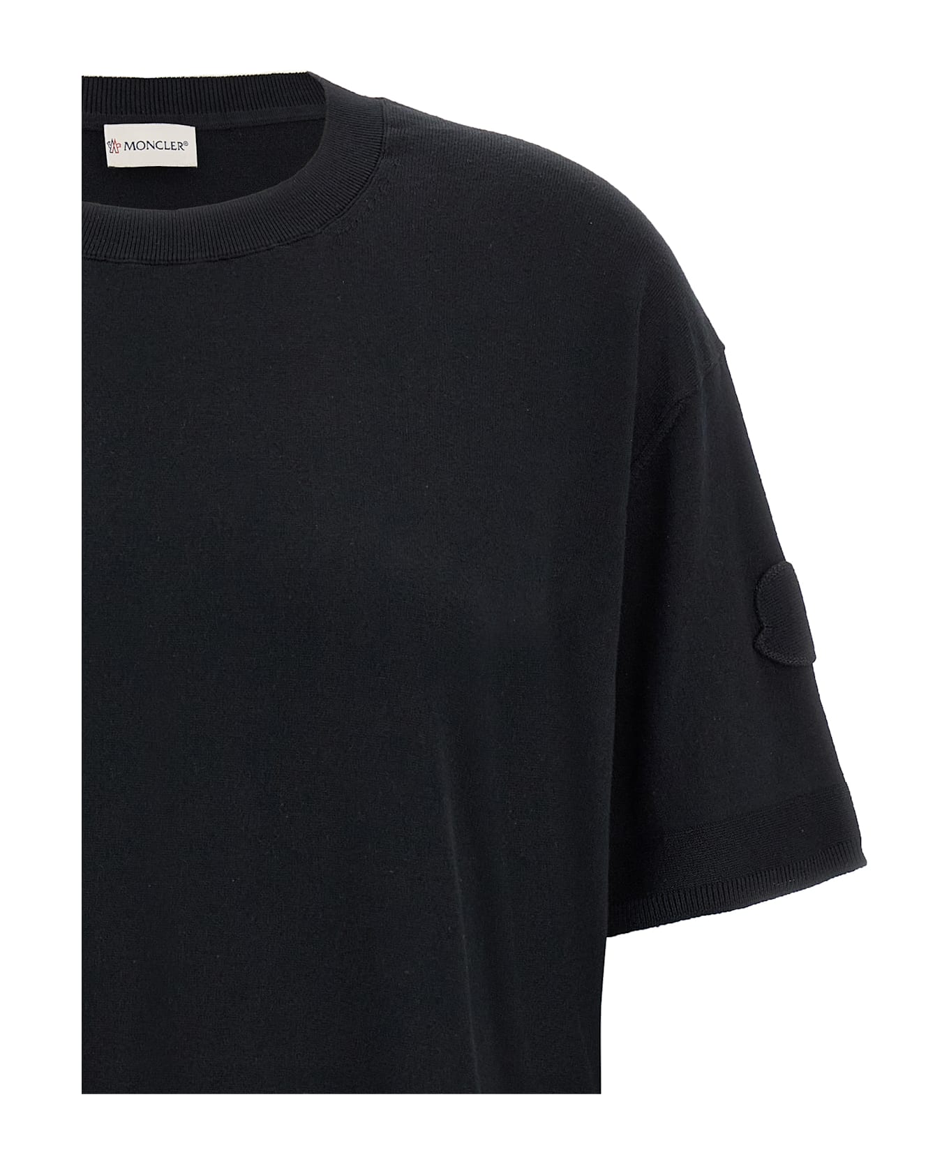 Moncler Silk T-shirt - BLACK