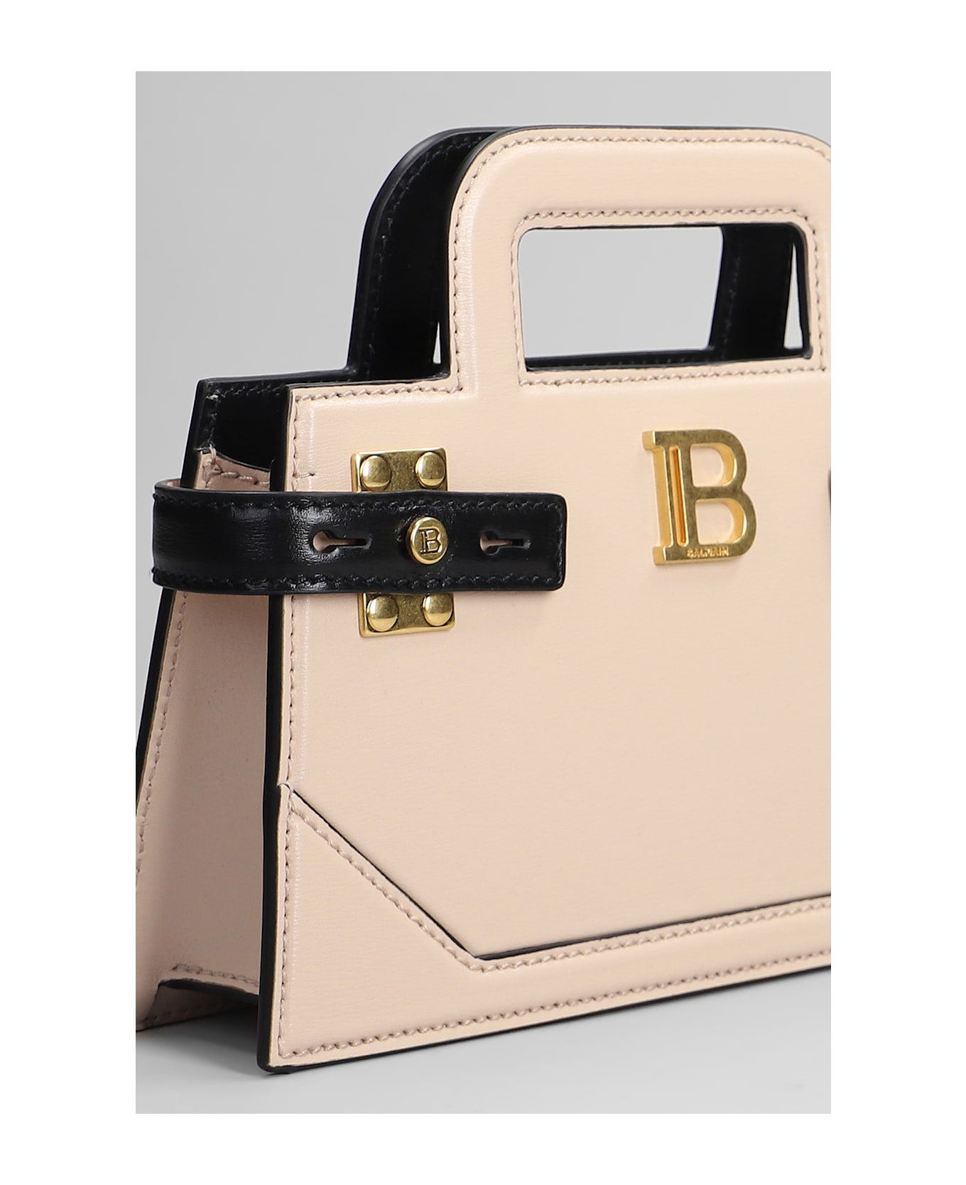 Balmain B Buzz Small Shoulder Bag In Rose-pink Leather - rose-pink