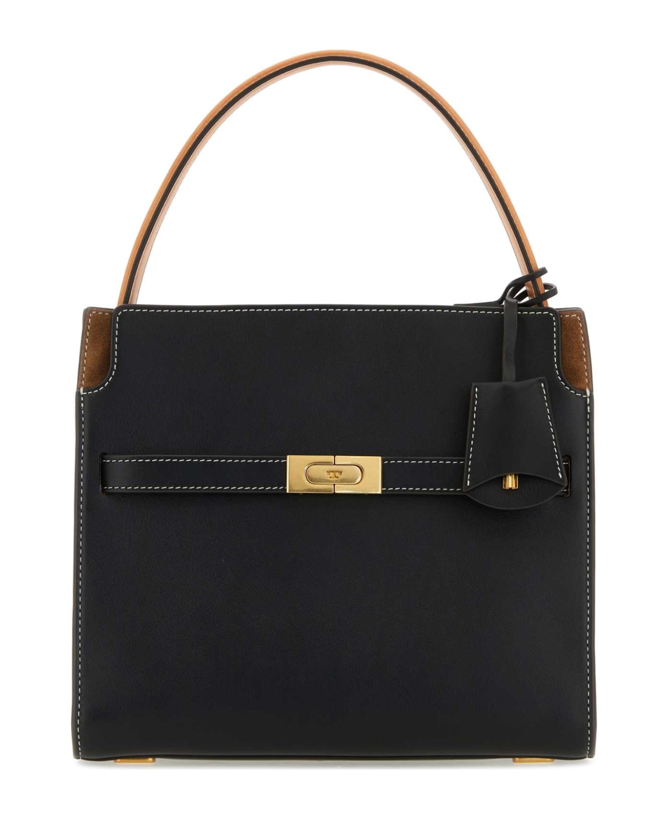 Tory Burch Two-tone Leather Small Double Lee Radziwill Handbag - 001