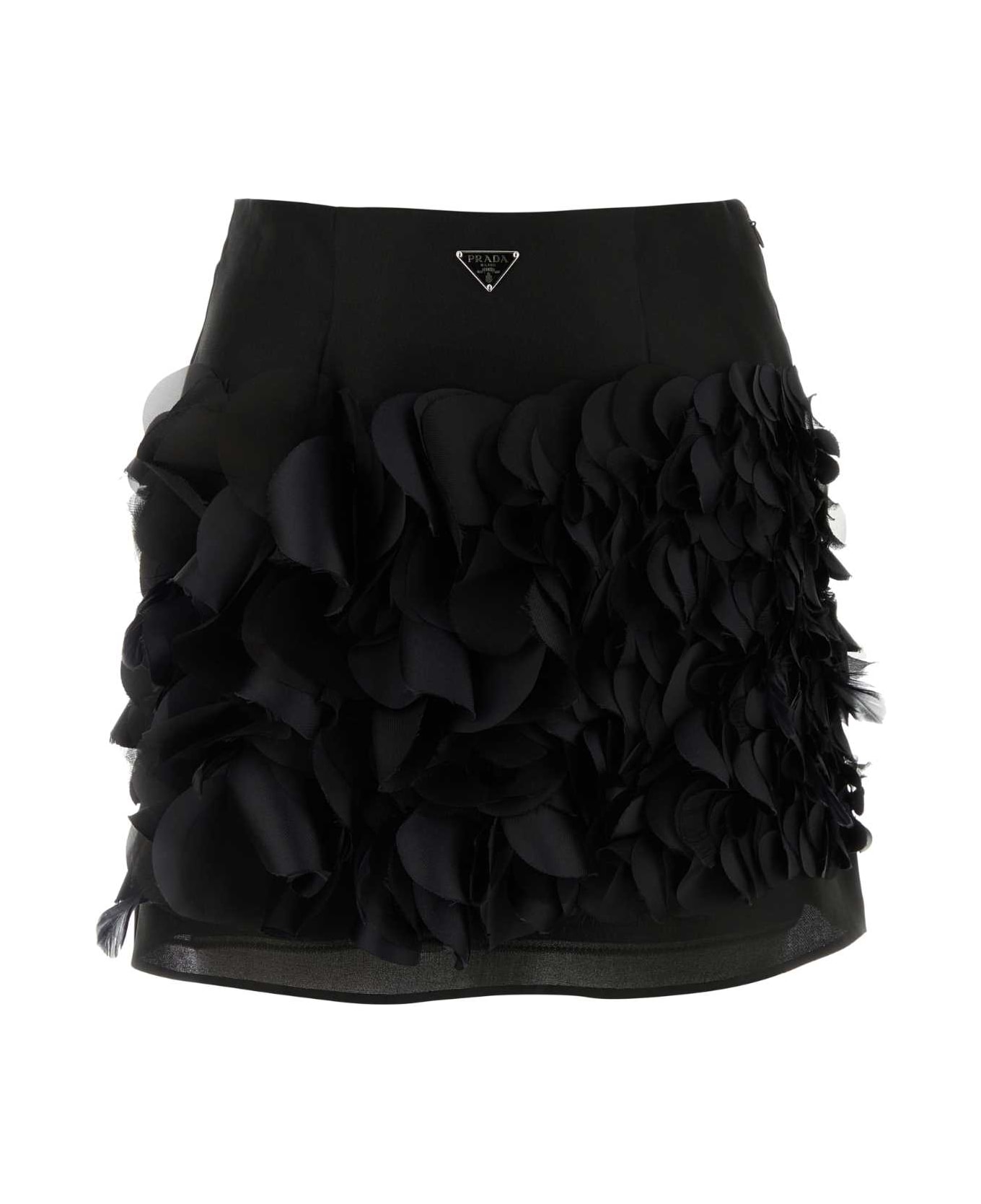 Prada Black Silk Mini Skirt - NERO スカート
