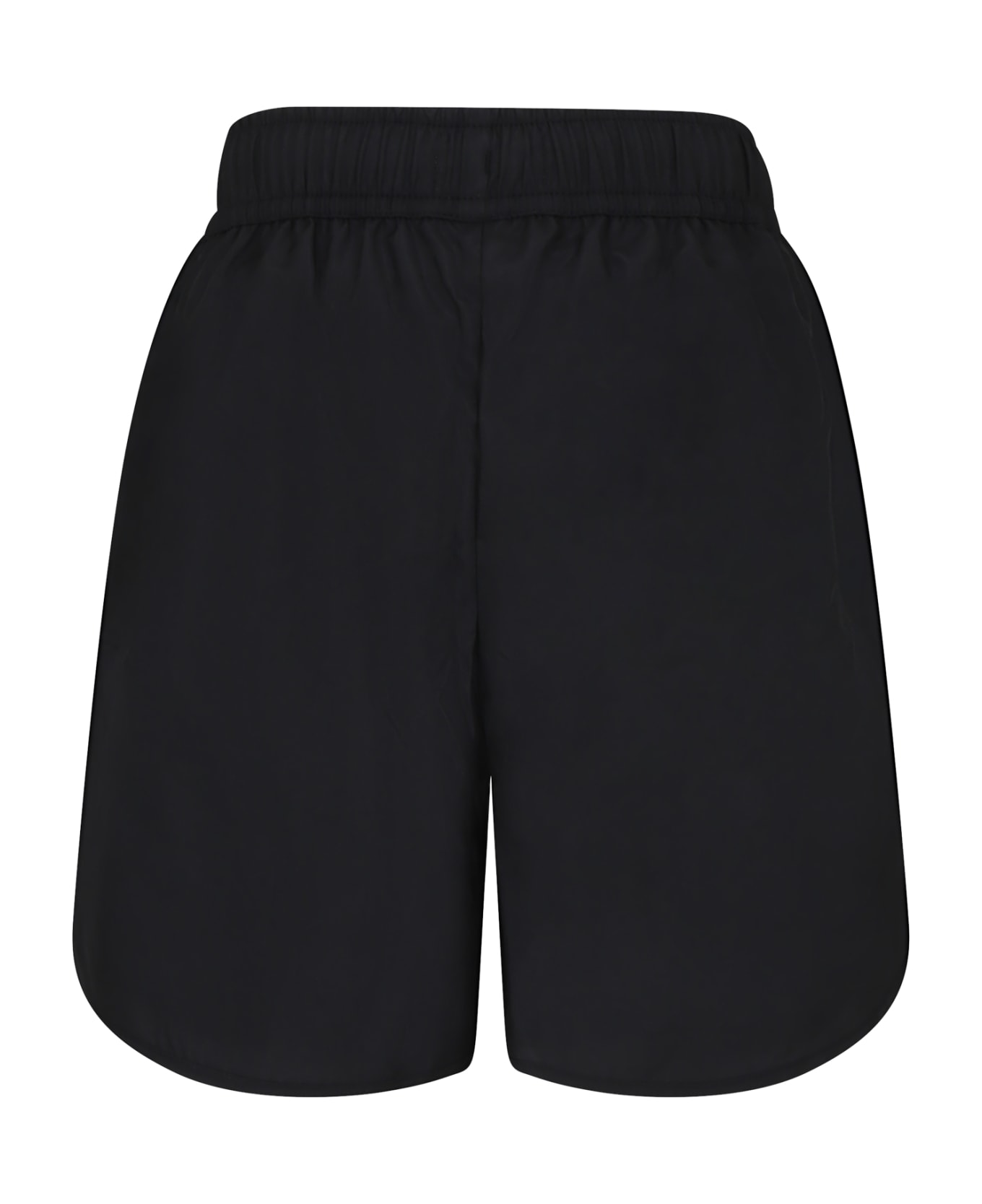 Moschino Black Swim Shorts For Boy With Teddy Bear And Logo - Black ボトムス