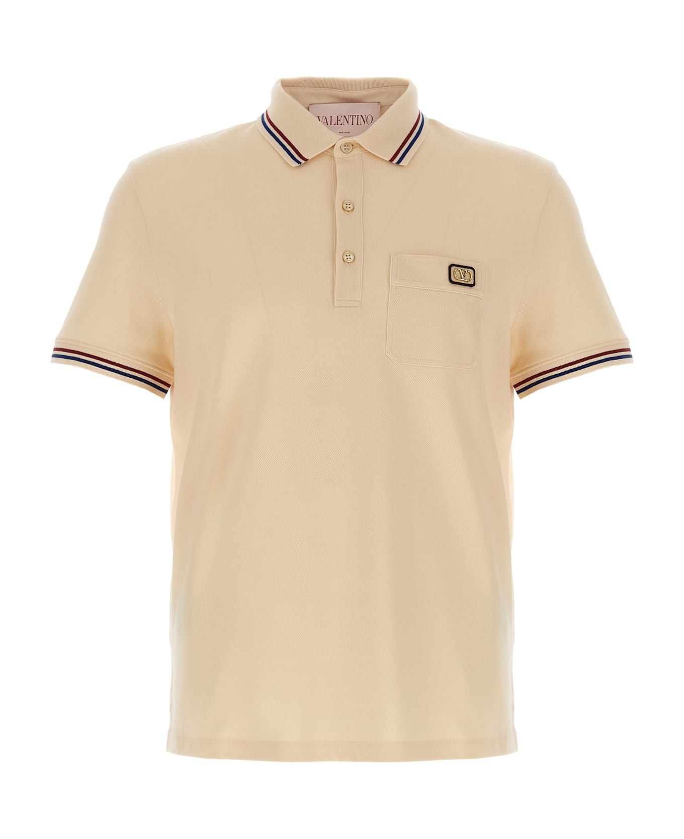 Valentino Garavani 'vlogo' Polo Shirt - Beige ポロシャツ