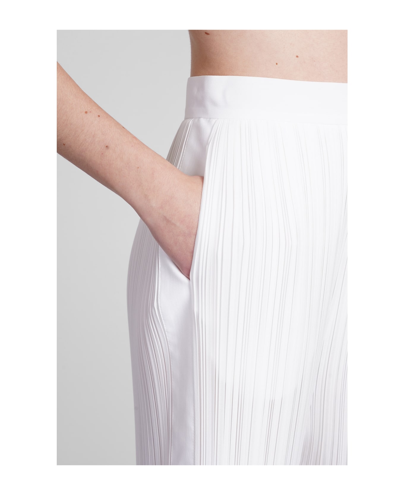 Lanvin Pants In White Polyester - Bianco