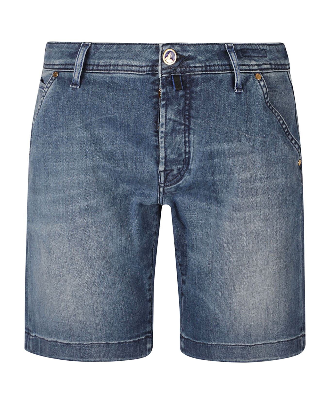 Jacob Cohen Button Denim Shorts - Blue