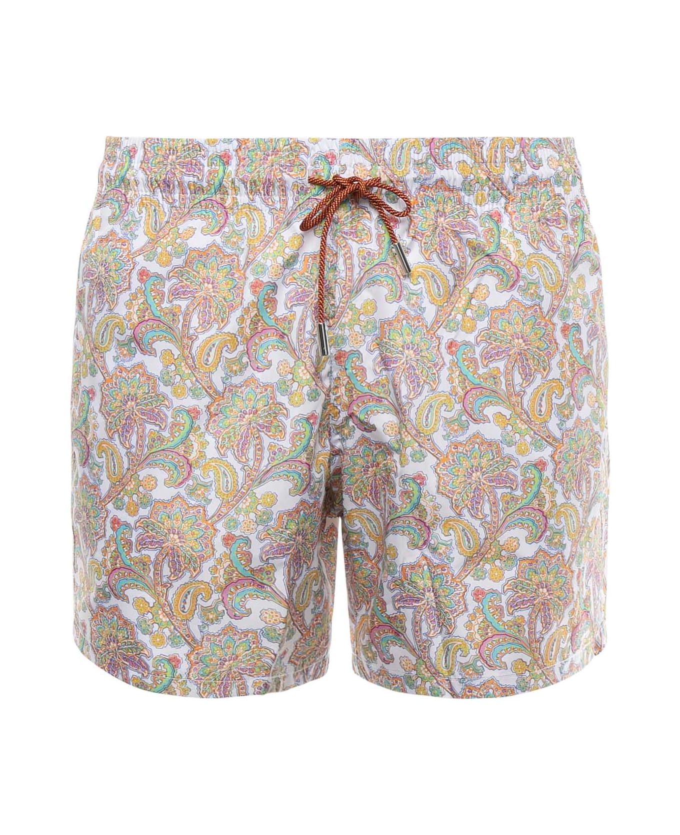 Etro Swim Trunks With Paisley Print - Beige/Multi