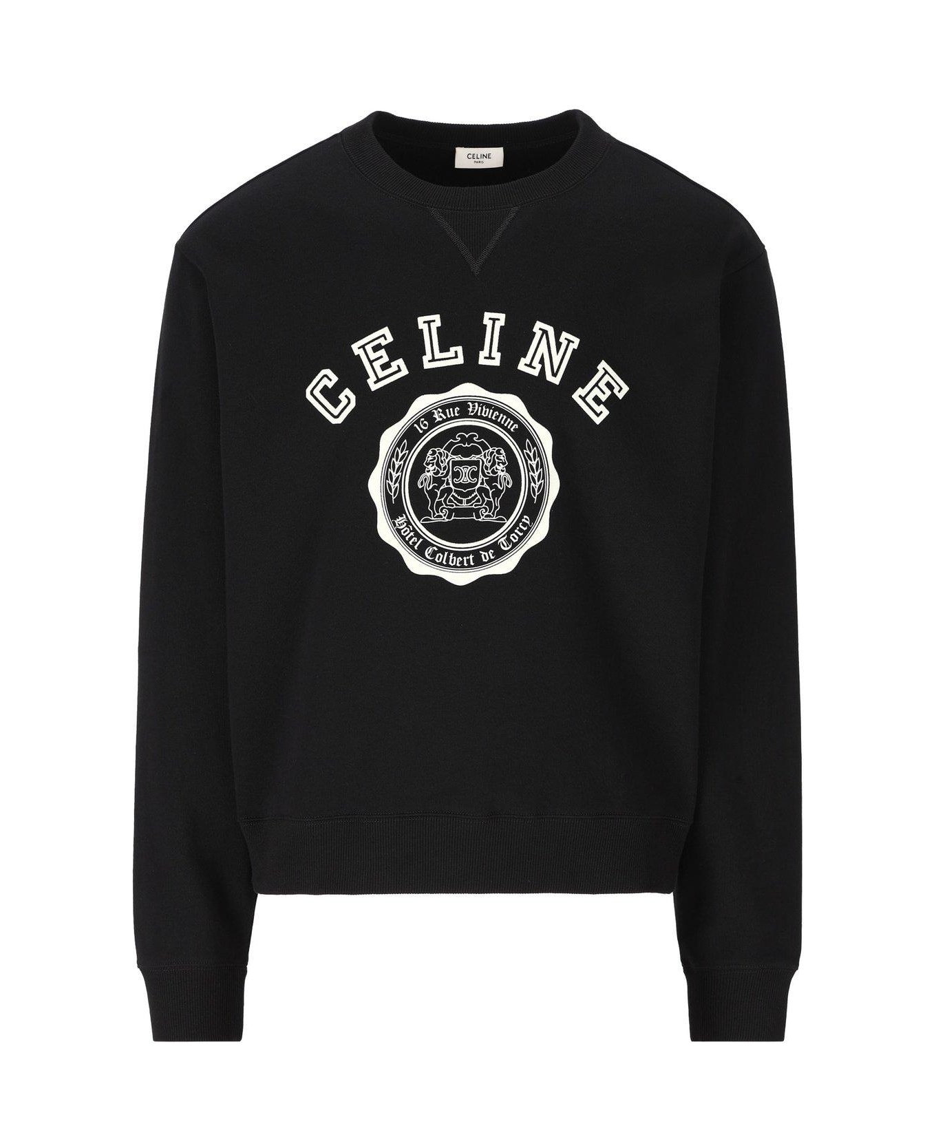 Celine Logo Printed Crewneck Sweatshirt