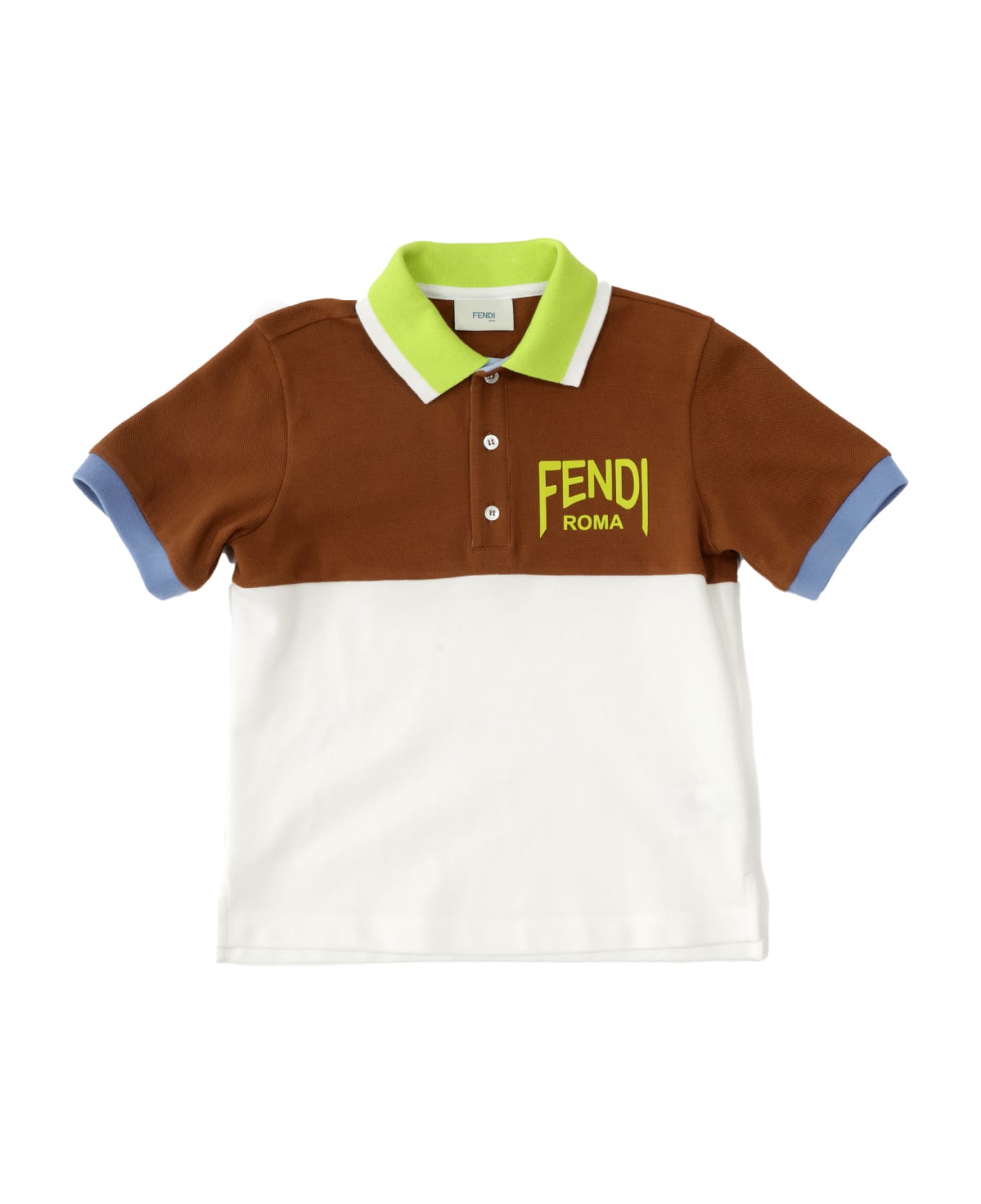 Fendi Color-block Polo Shirt - WHITE Tシャツ＆ポロシャツ