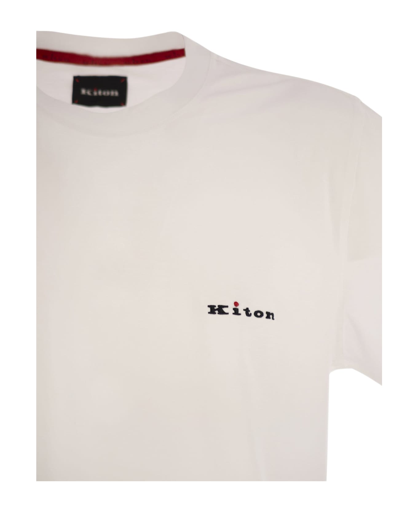 Kiton Cotton T-shirt With Logo - White